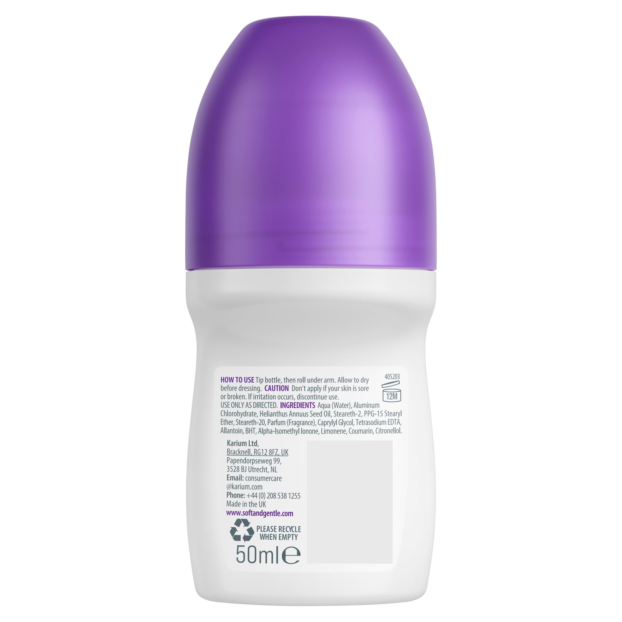 Soft & Gentle Antiperspirant Deodorant Fresh Blossom Roll On 50Ml thumbnail 2