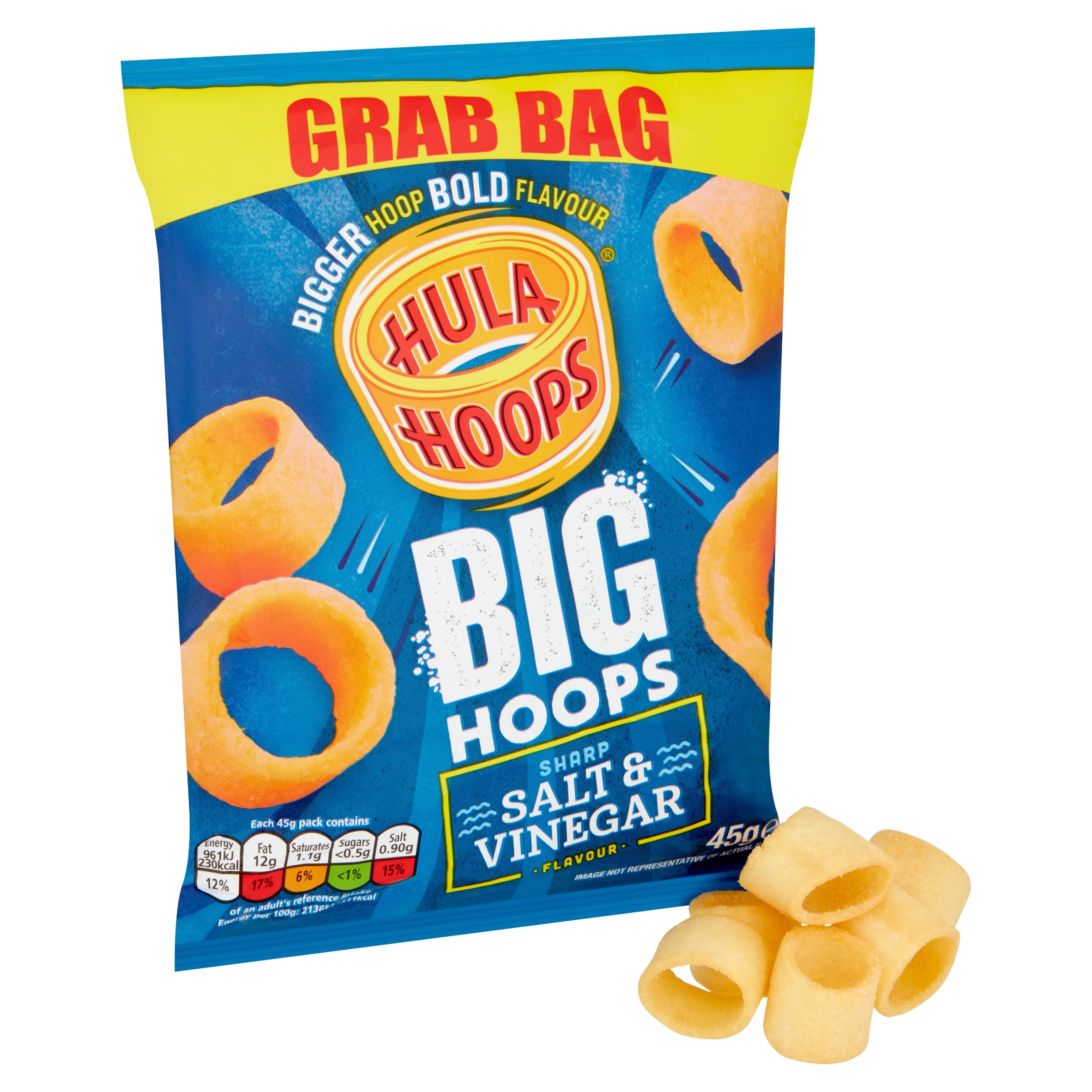 Hula Hoops Big Hopps Salt & Vinegar Grab Bag 45G thumbnail 2