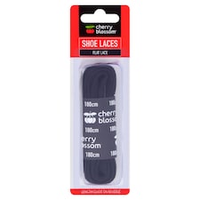 Cherry Blossom Flat Shoe Laces Black 180Cm