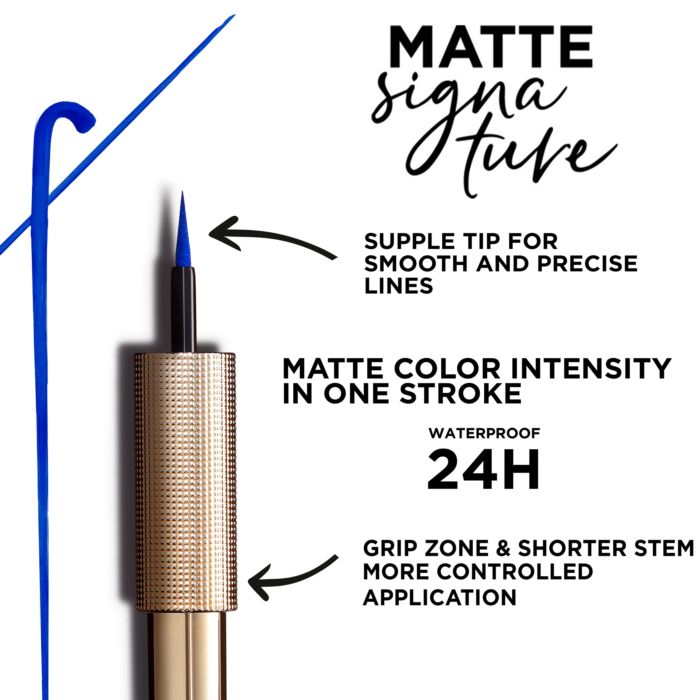 L'oreal Paris Matte Signature Liquid Eyeliner 01 Black thumbnail 3