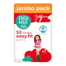 Fred & Flo Flexible Easy Fit Pants Size 7 Jumbo Pack 52 Pack