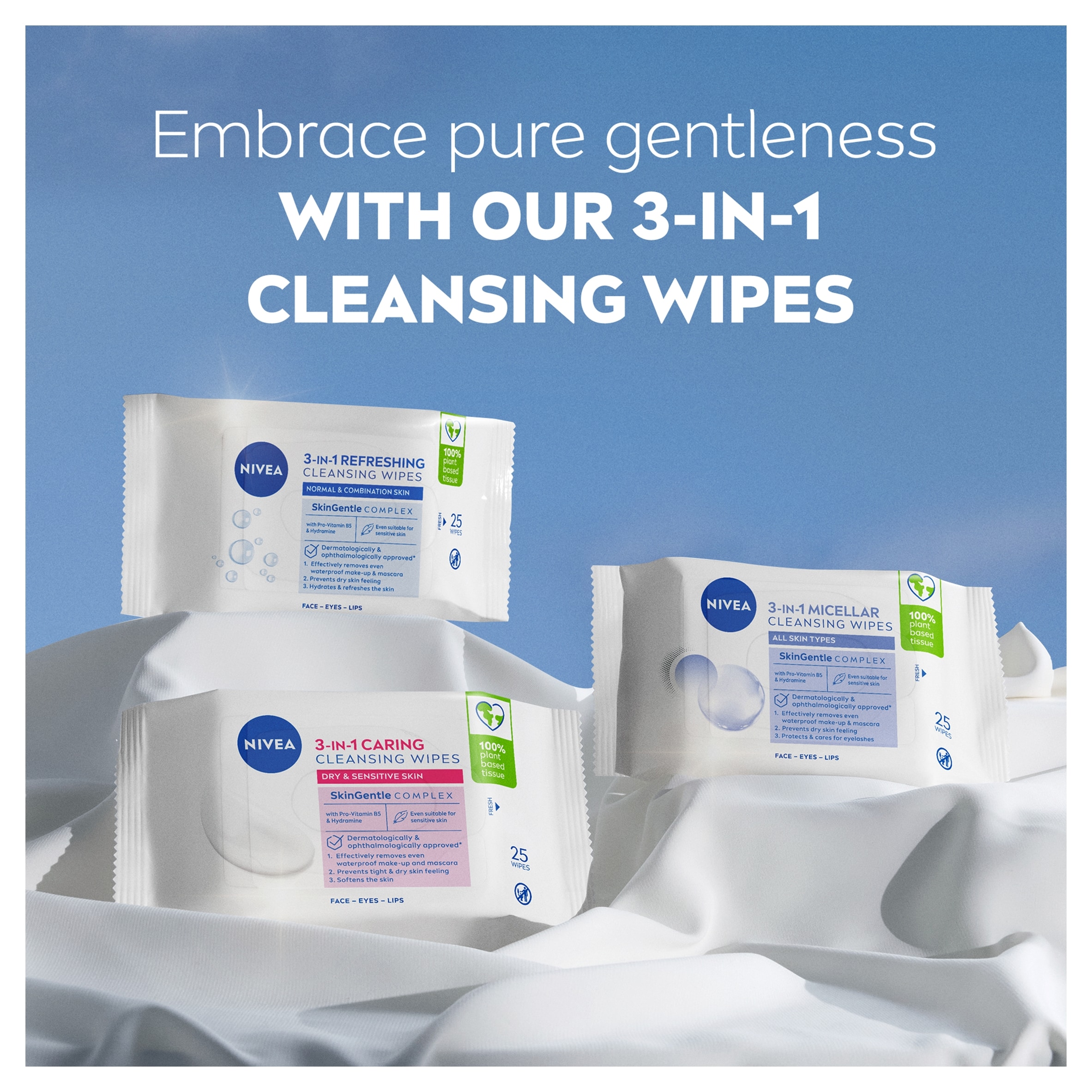 NIVEA Cleansing Face Wipes Normal Skin 25 Pack thumbnail 3
