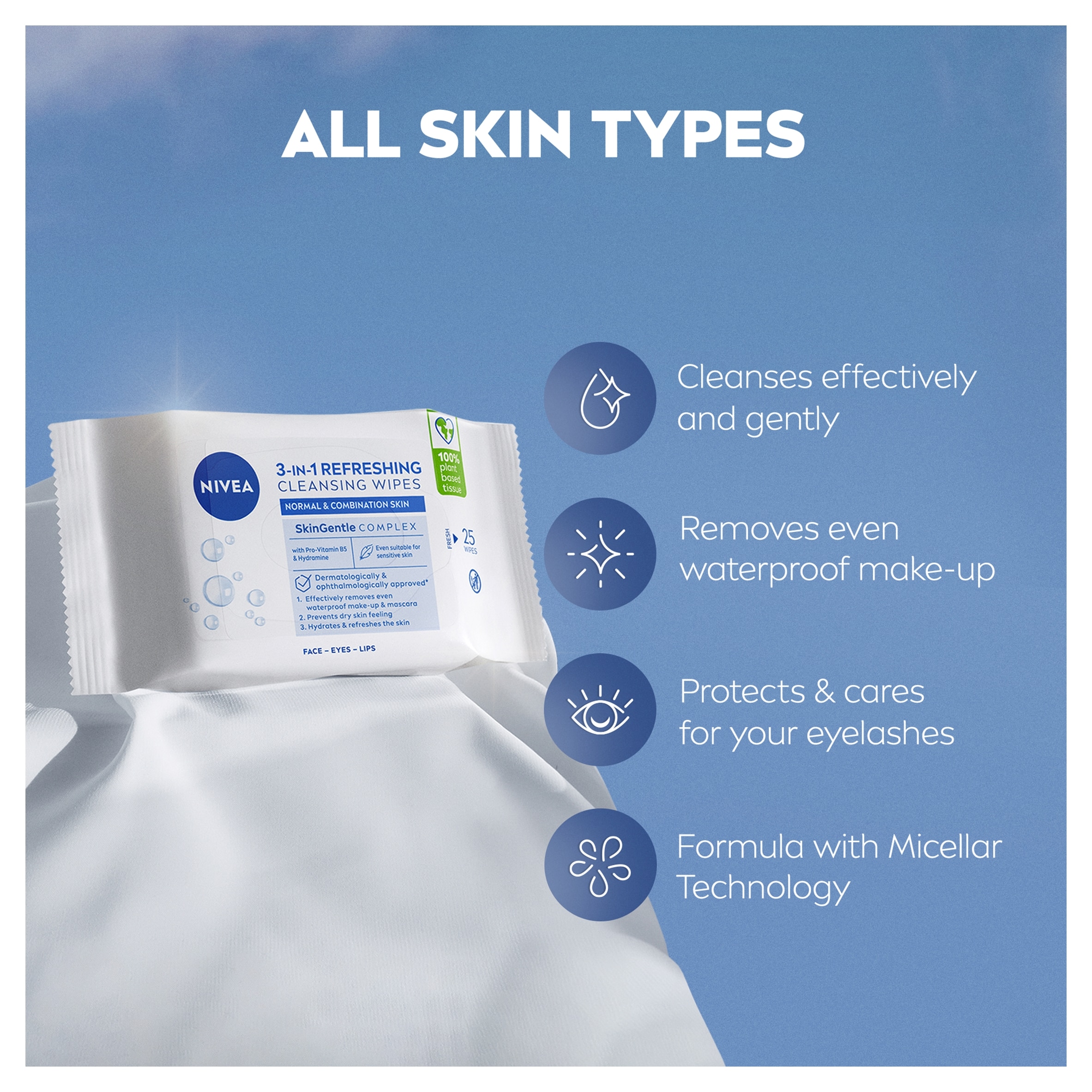 NIVEA Cleansing Face Wipes Normal Skin 25 Pack thumbnail 4
