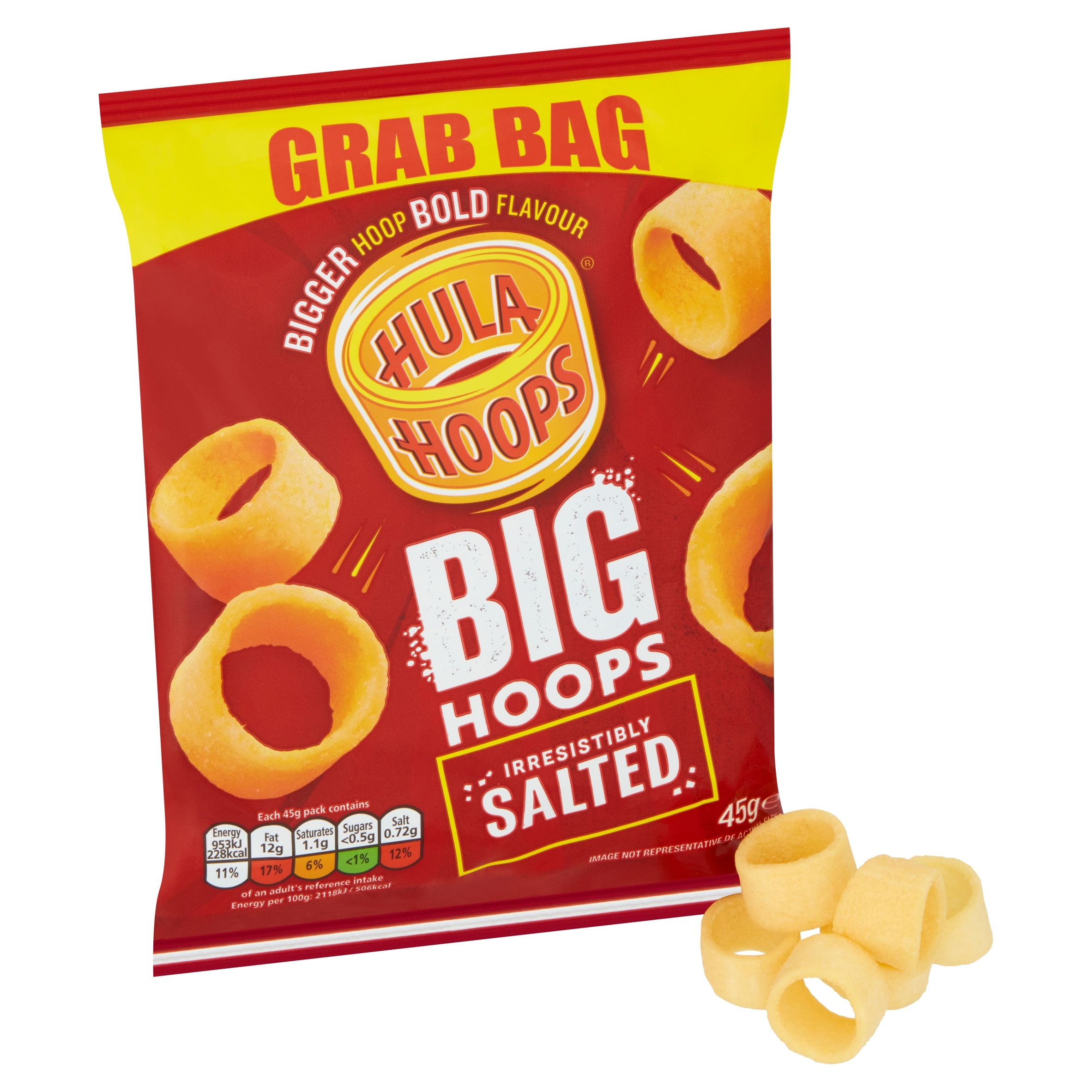 Hula Hoops Big Hoops Salted Grab Bag 45G thumbnail 2