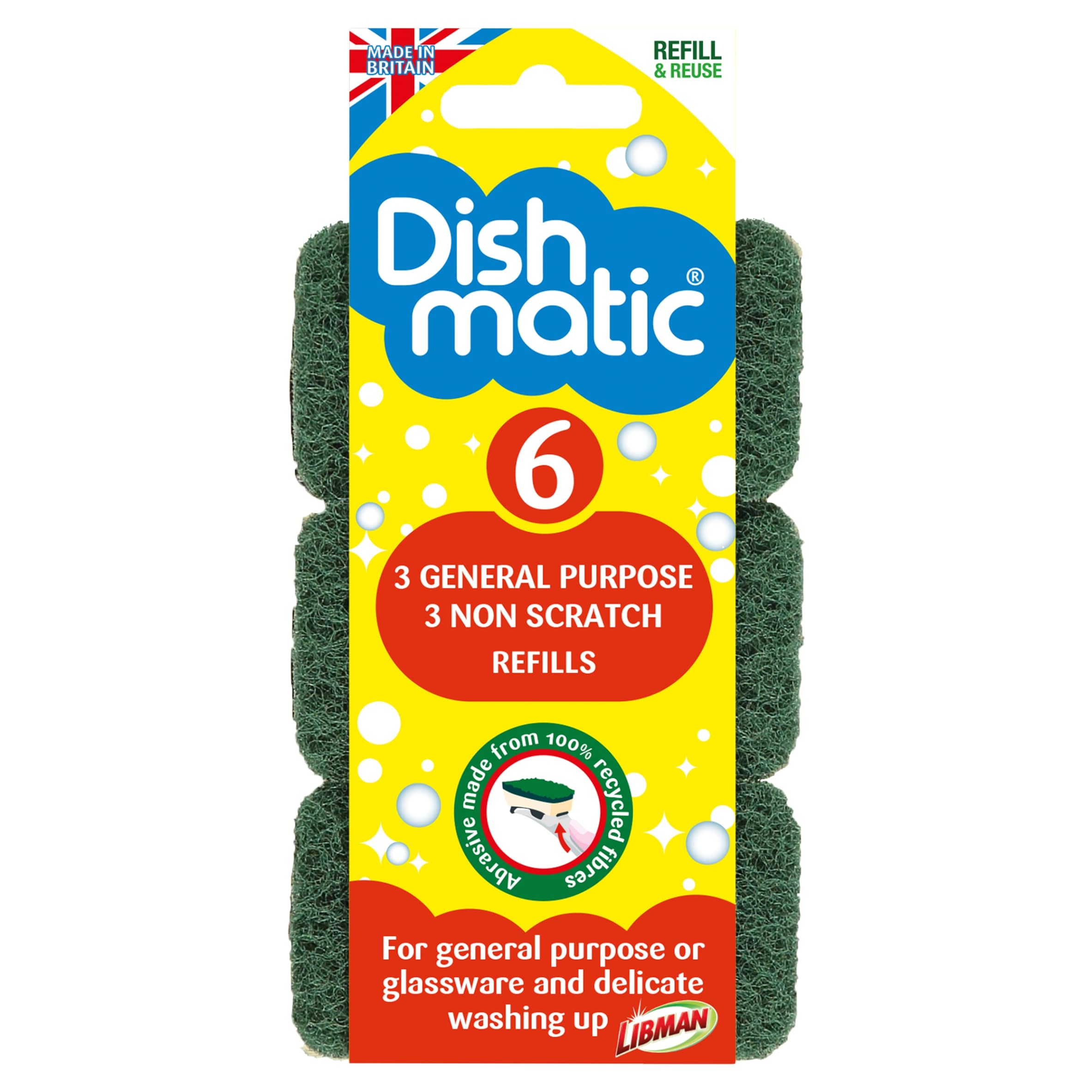 Dishmatic Sponge Refills 6 Pack
