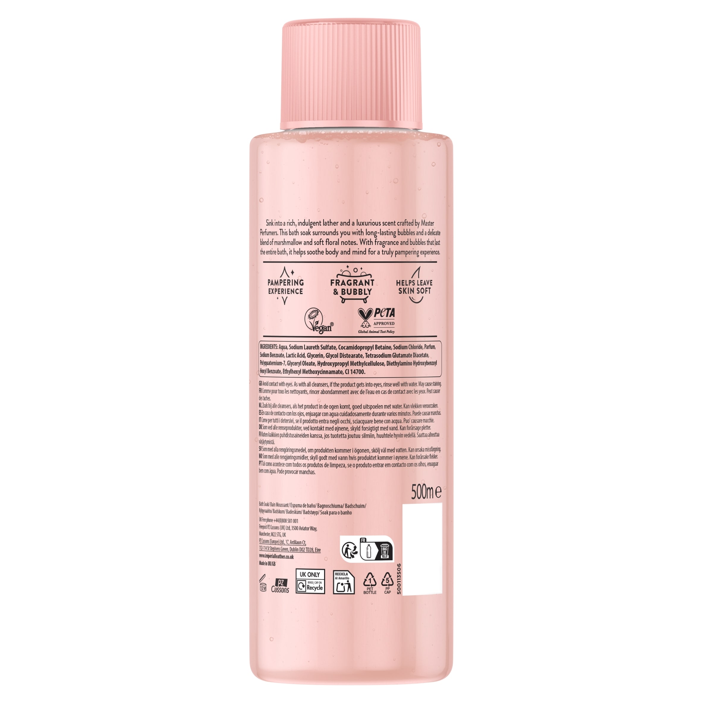 Imperial Leather Pampering Bath Soak - Mallow & Rose Milk 500ml thumbnail 2
