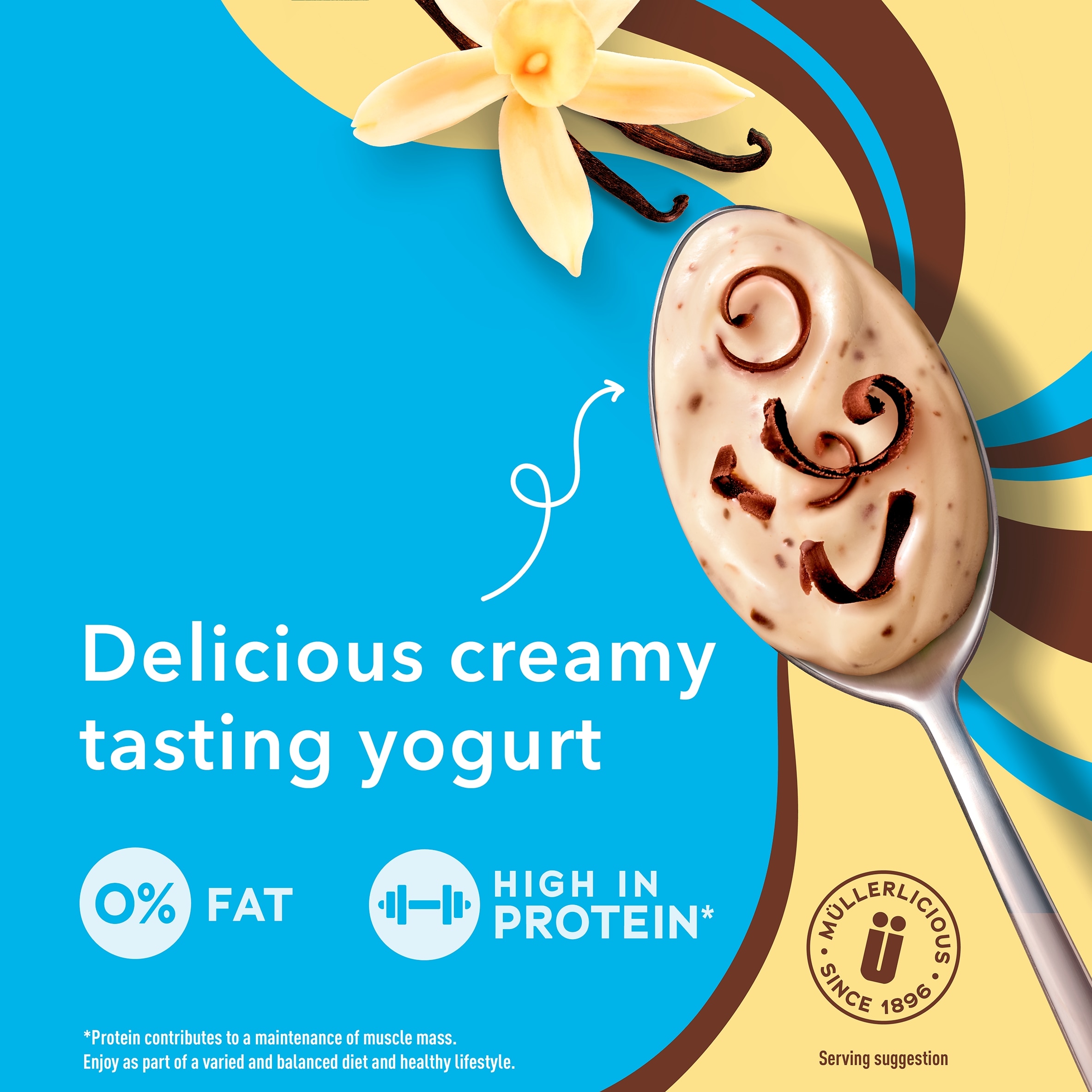 Muller Light Fat Free Yogurts with Chocolate Sprinkles 6x140g thumbnail 2