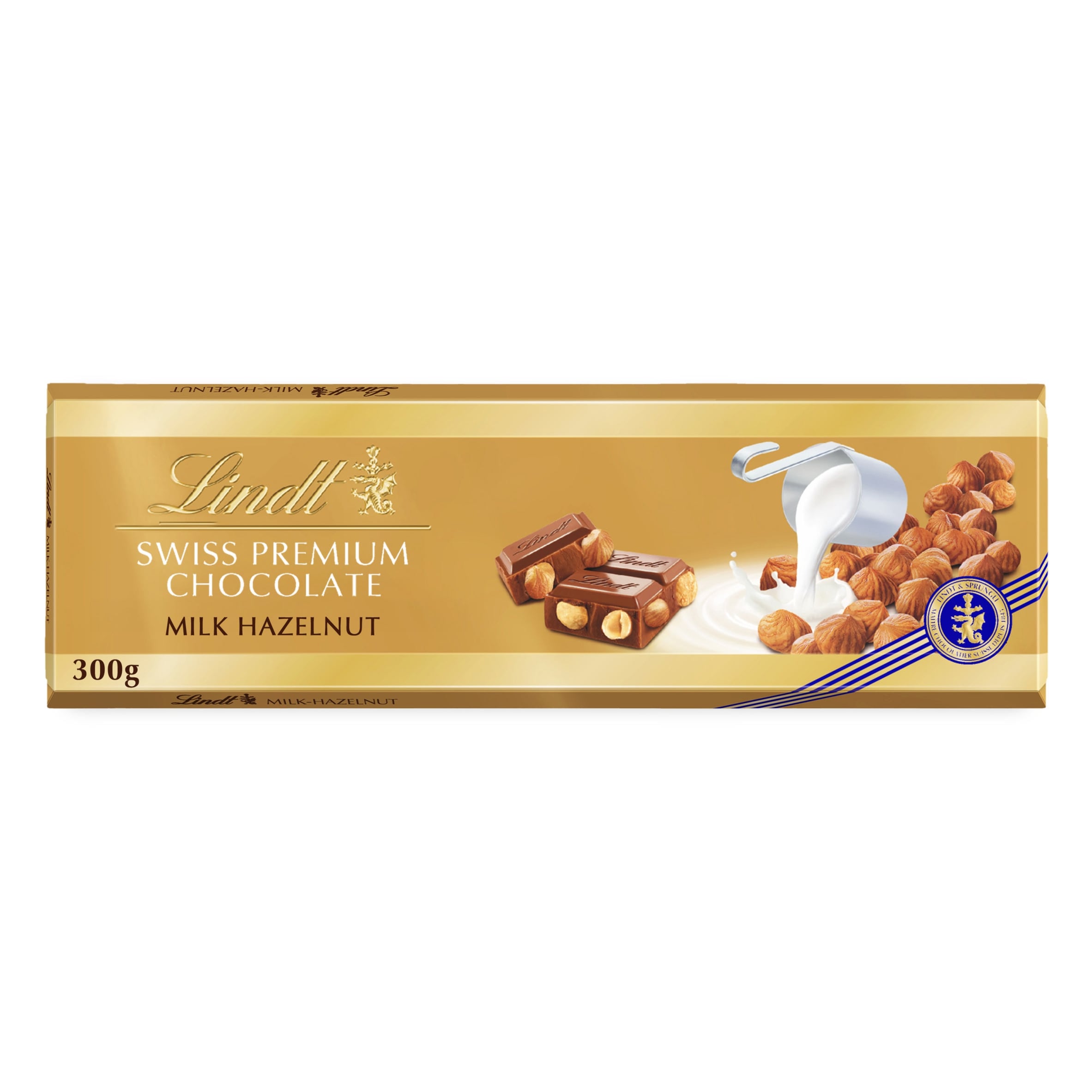 Lindt Gold Bar Milk Chocolate & Hazelnut