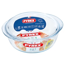 Pyrex Glass Round Casserole With Lid 2.2L
