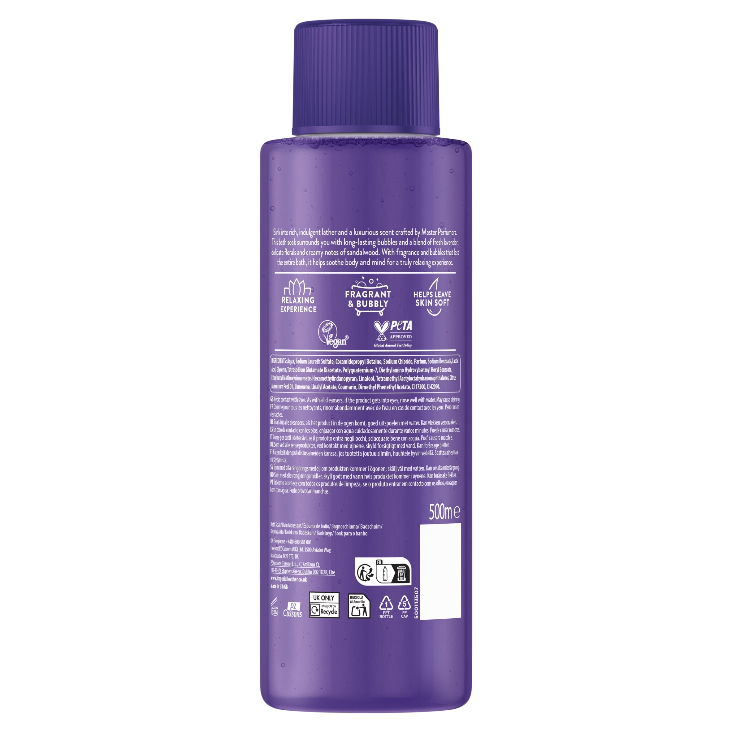 Imperial Leather Lavender & Iris Bath Soak 500Ml thumbnail 2