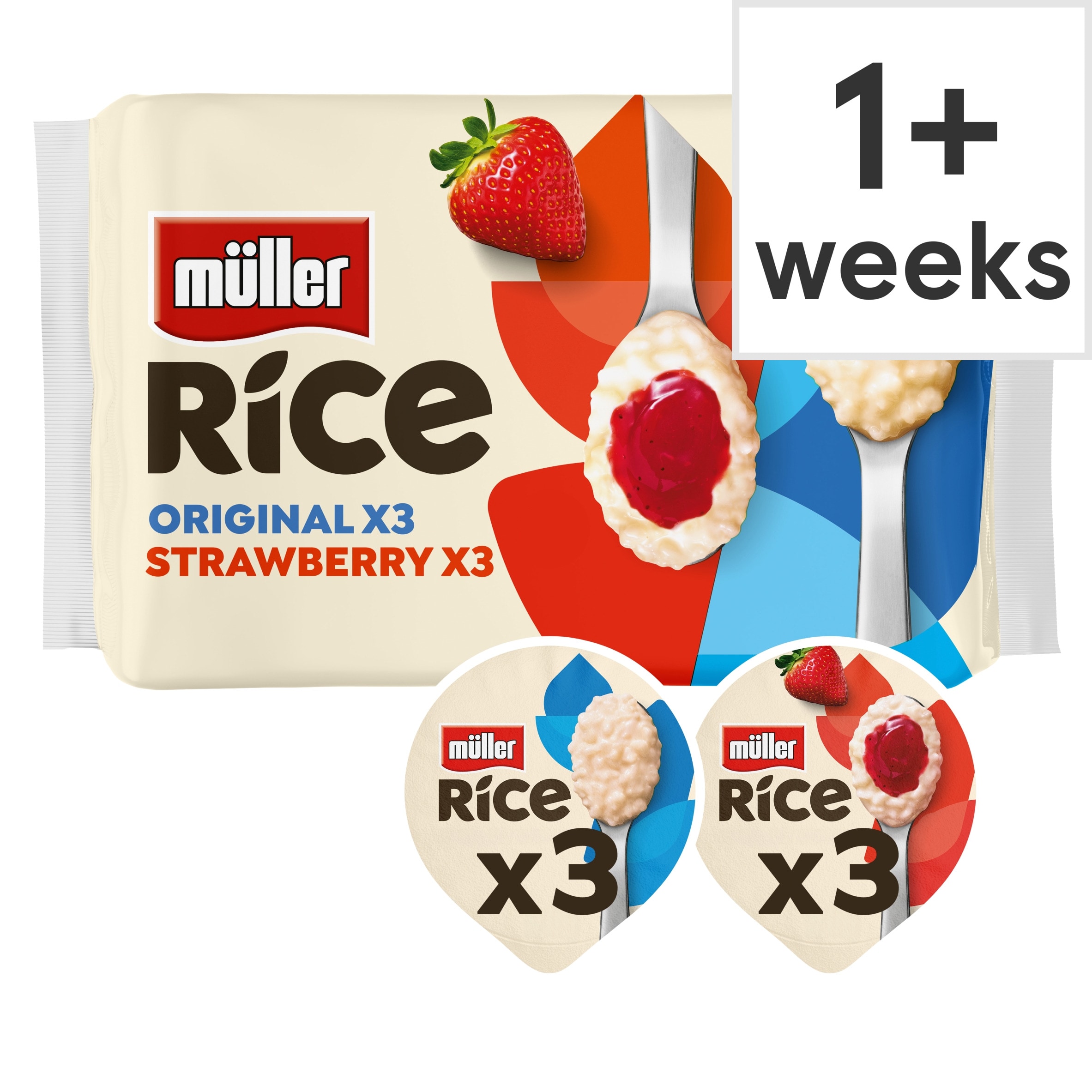 Muller Rice Strawberry & Original Low Fat Pudding
