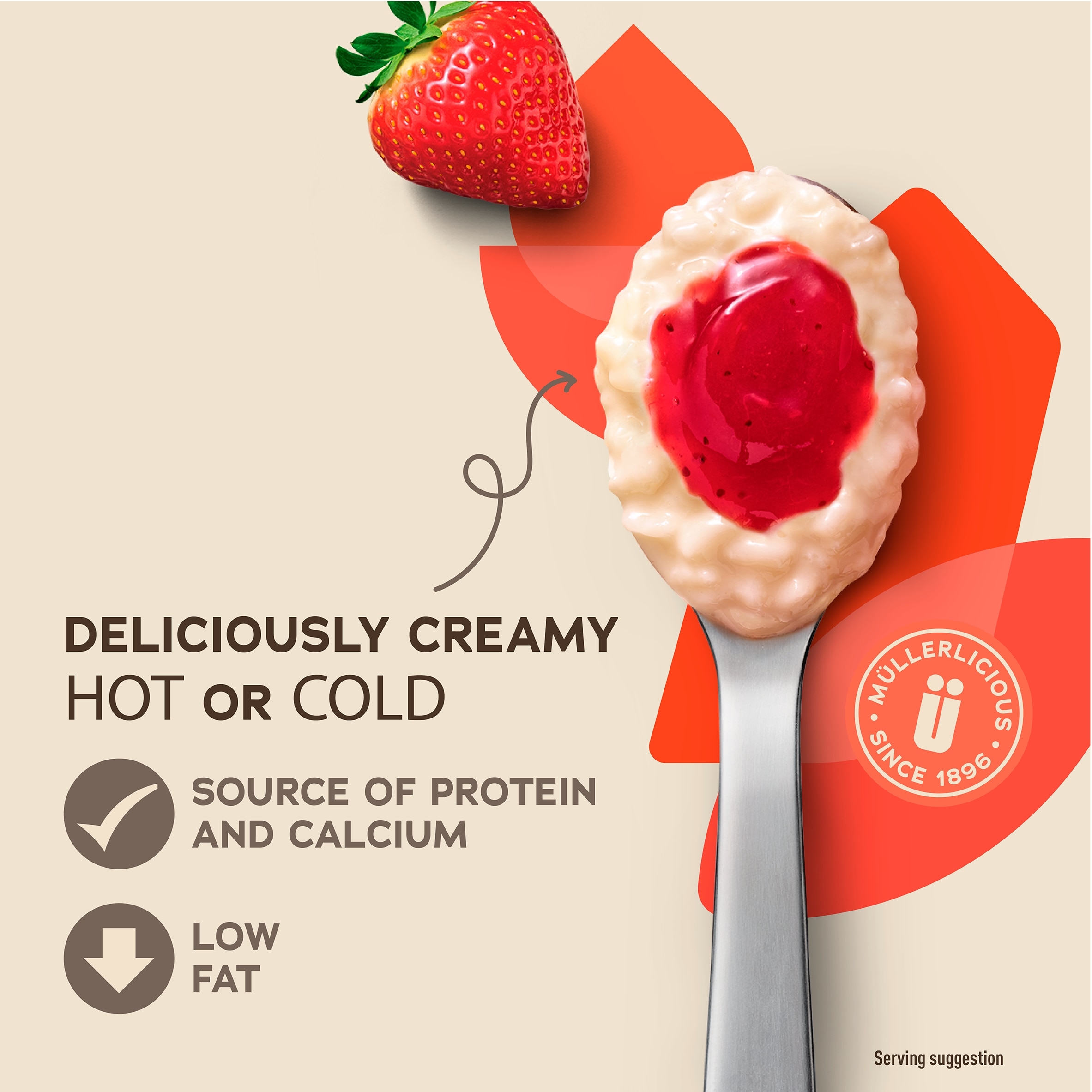 Muller Rice Low Fat Dessert - Original & Strawberry 6 x 170g thumbnail 2