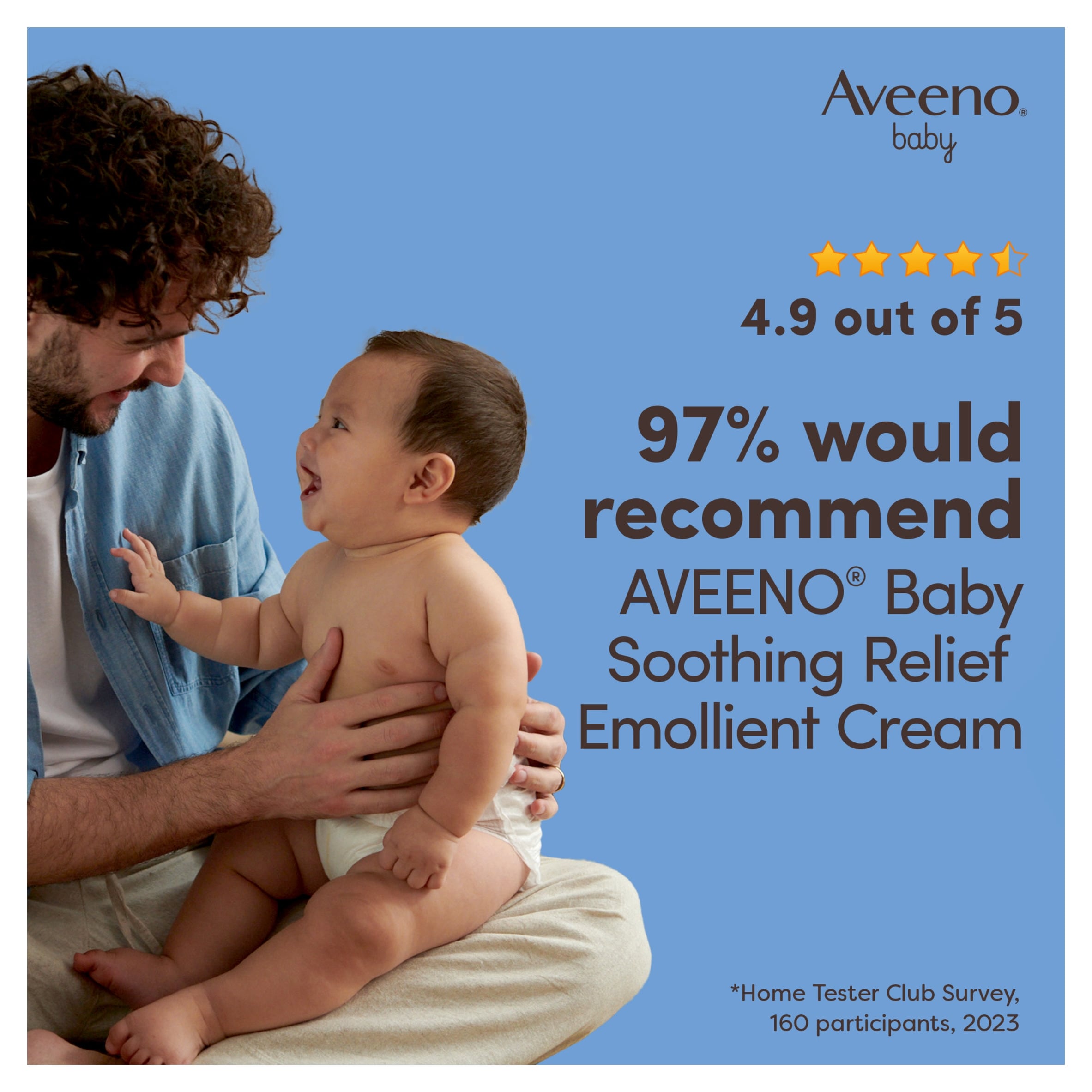 Aveeno Baby Soothing Relief Emollient Cream Baby Lotion Dry Skin 150ml thumbnail 5