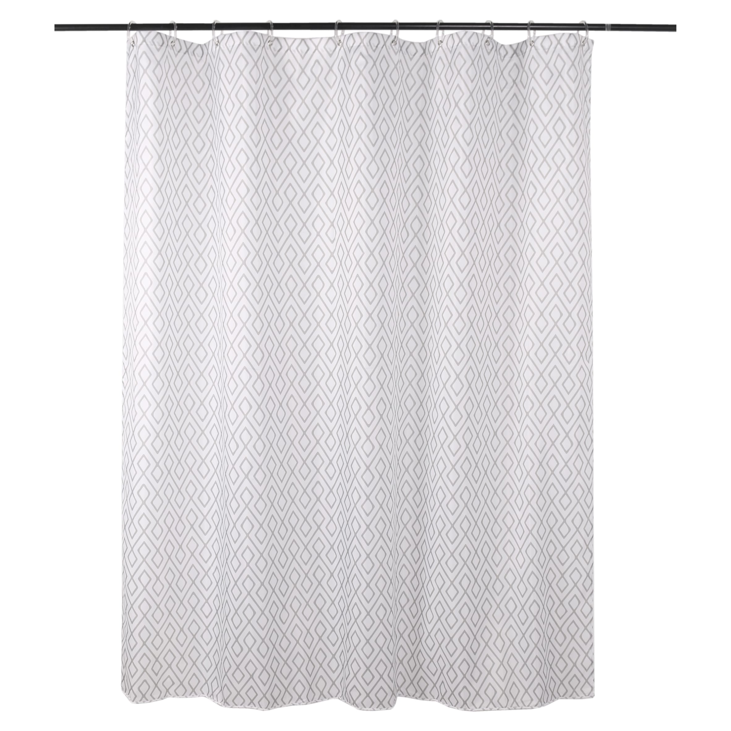 F&F Home Grey Geo Shower Curtain