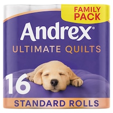 Andrex Ultimate Quilts Toilet Tissue 16 Standard Rolls