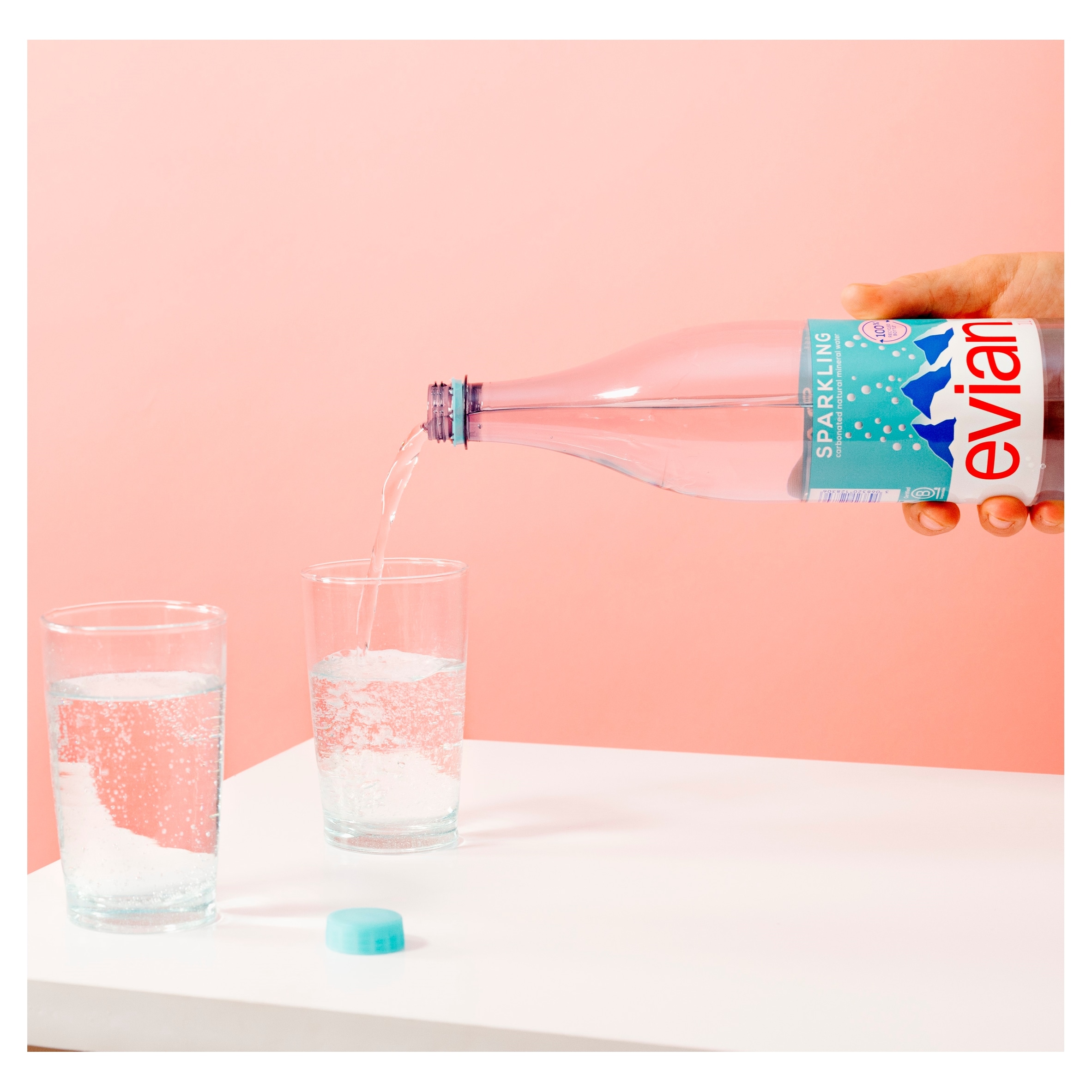 Evian Sparkling Natural Bottled Mineral Water 1L thumbnail 3