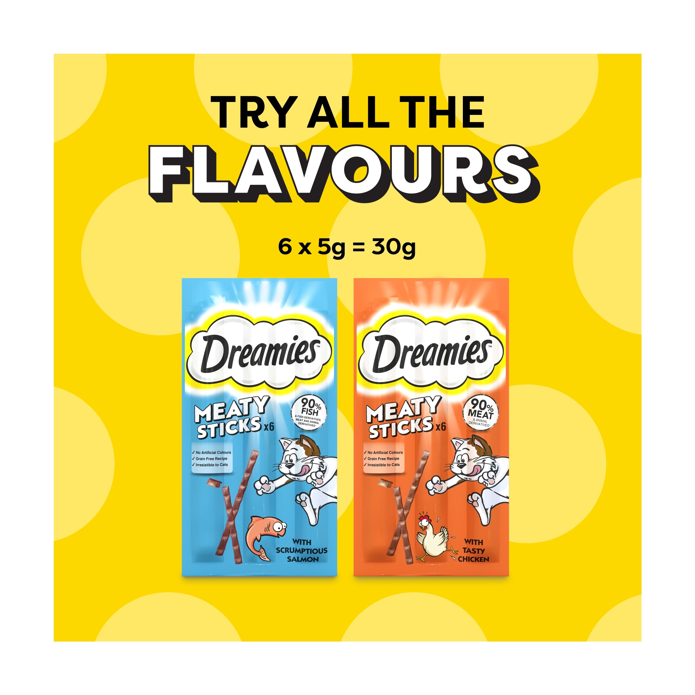 Dreamies Meaty Sticks Adult Cat Treats with Chicken 30g thumbnail 4