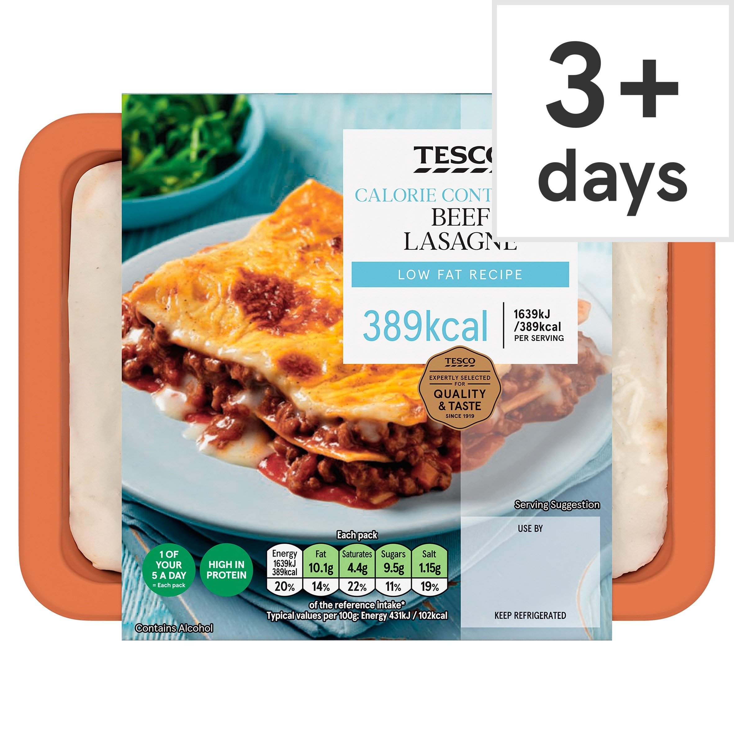 Tesco Calorie Controlled Beef Lasagne 380G