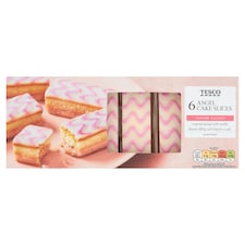 Tesco Angel Cake Slices - Vanilla 6 Pack 160g