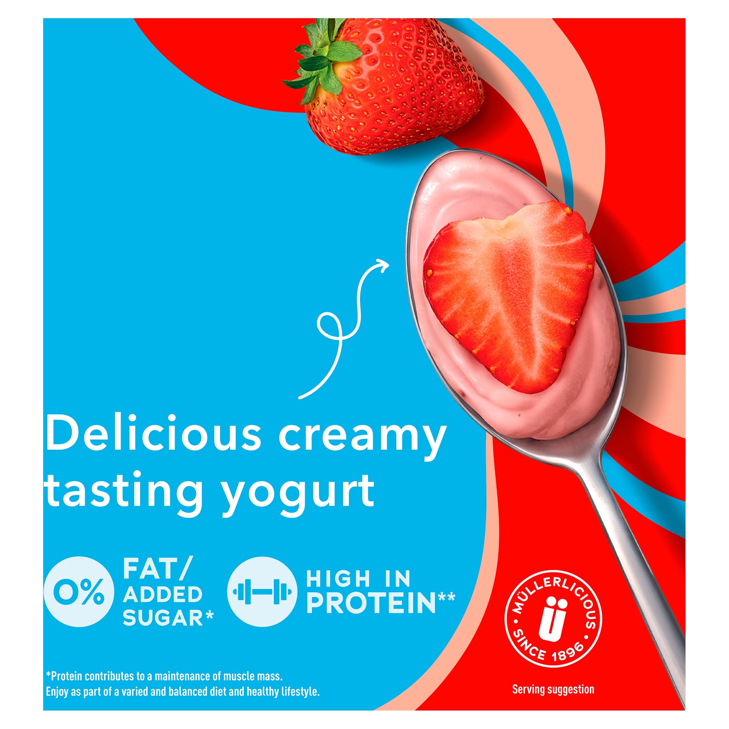 Muller Light Red Fruit Assorted Fat Free Yogurt 6X140g thumbnail 2