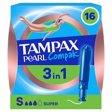 Tampax Pearl Compak Super Applicator Tampons 16