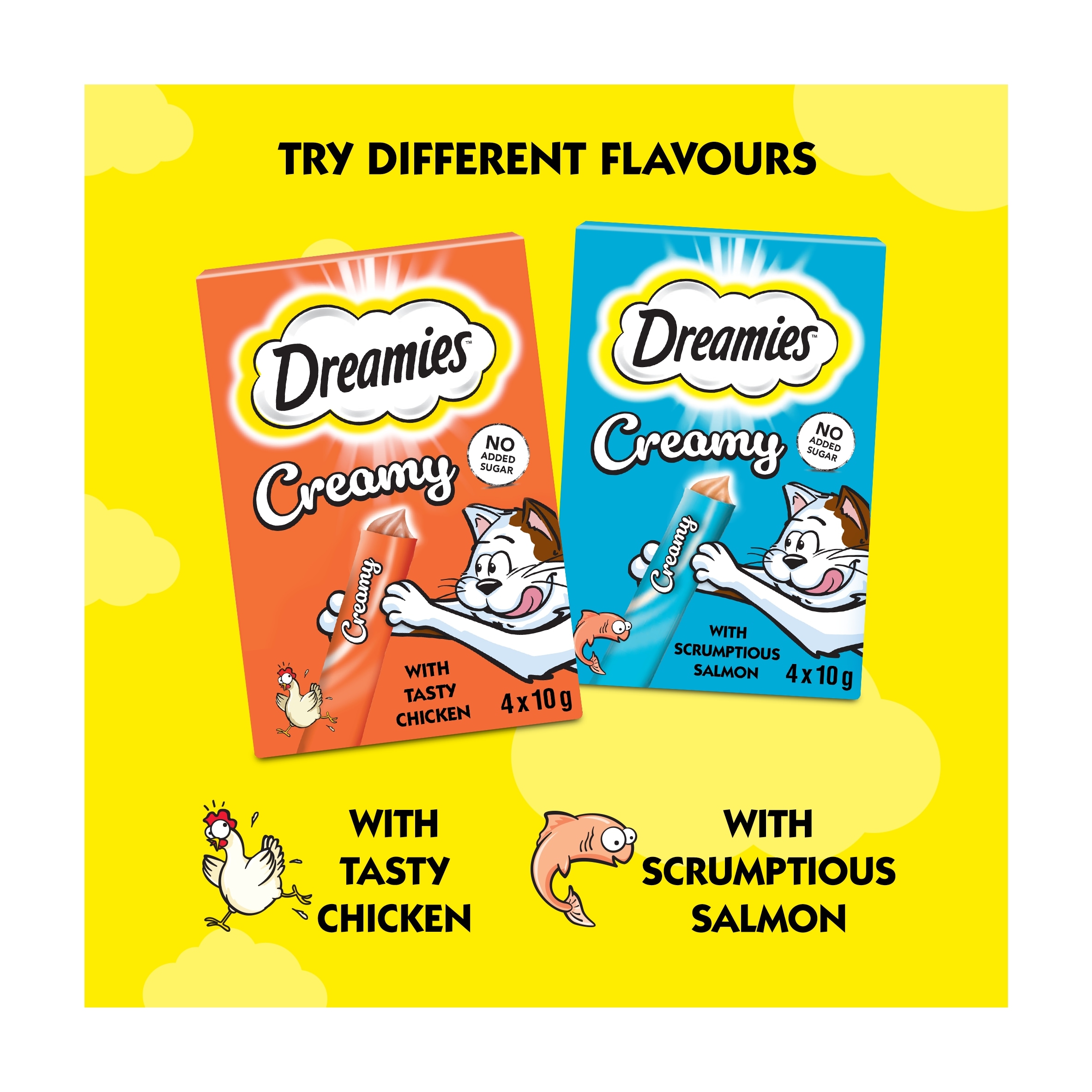 Dreamies Creamy Adult Cat Kitten Treats with Salmon 40g thumbnail 4