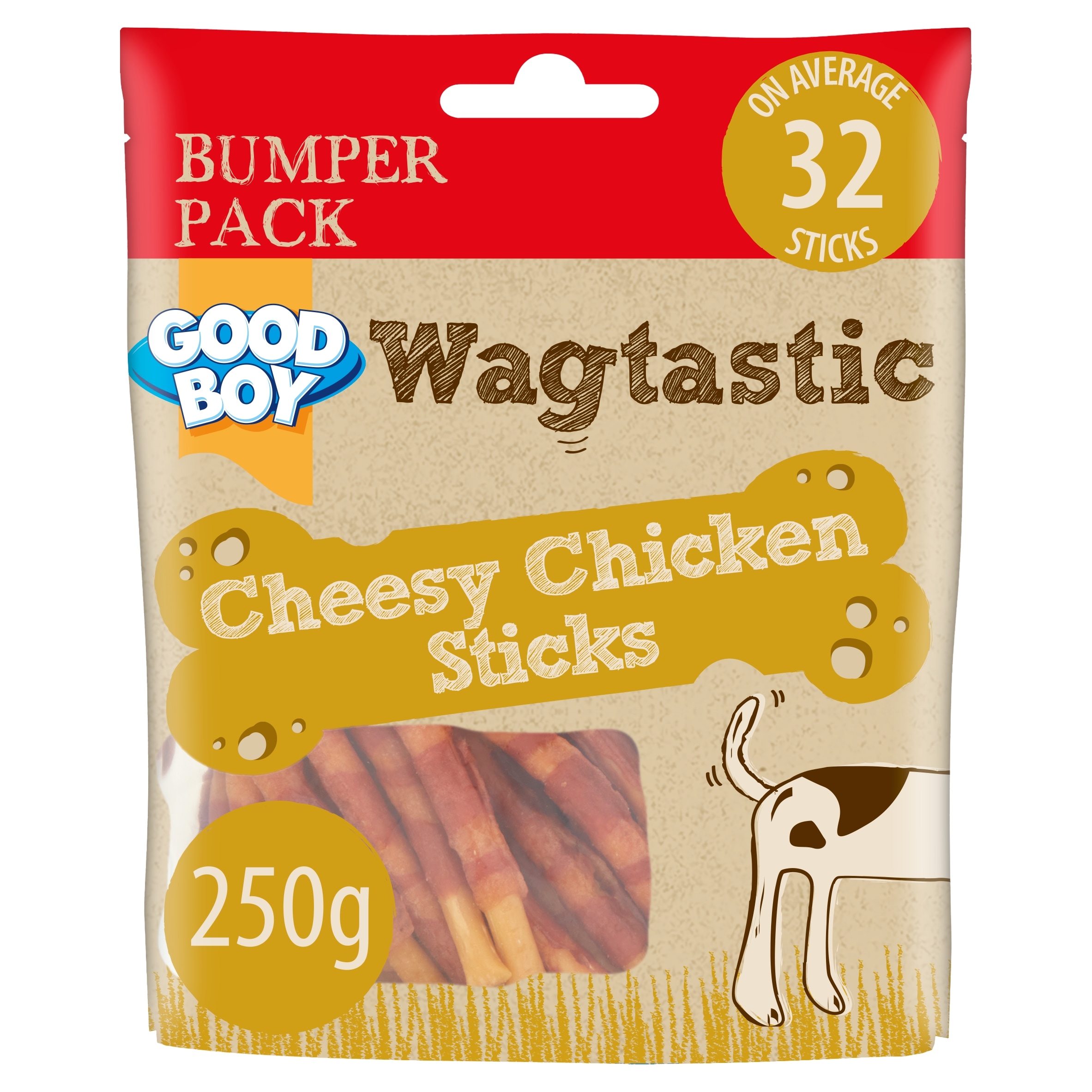 Good Boy Wagtastic Dog Treats Chicken Cheese Sticks 250g