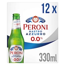 Peroni Nastro Azzurro 0% Alcohol Free Beer Bottles 12x330ml