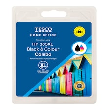 Tesco HP305XL Remanufactured Black & Colour Combo Printer Ink Cartridges