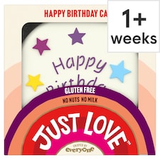 Just Love Food Nut Free Happy Birthday Cake - Vanilla and jam (Gluten Free)