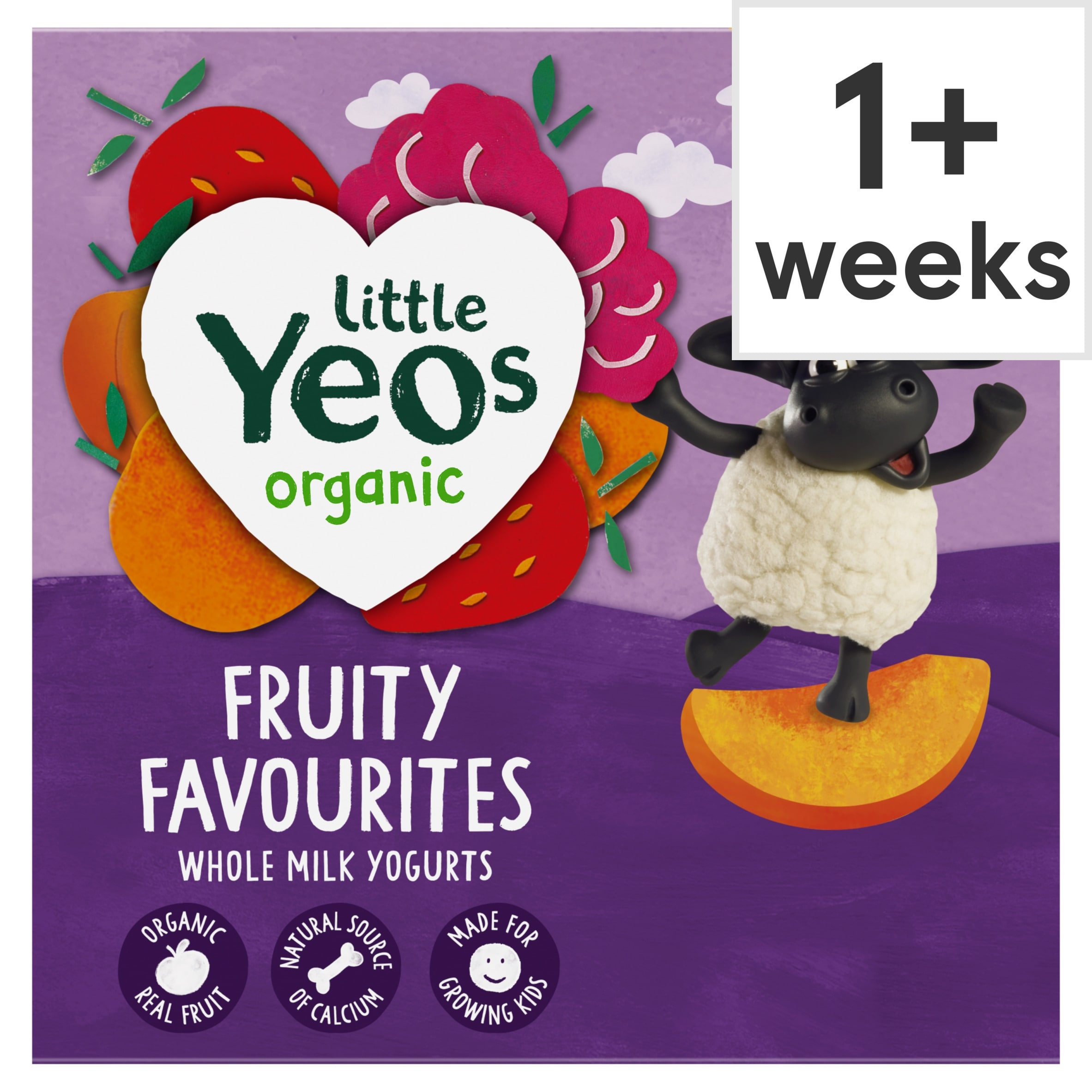 Yeo Valley Organic Little Yeos Fruity Favourites Kids Yogurt 4x85g