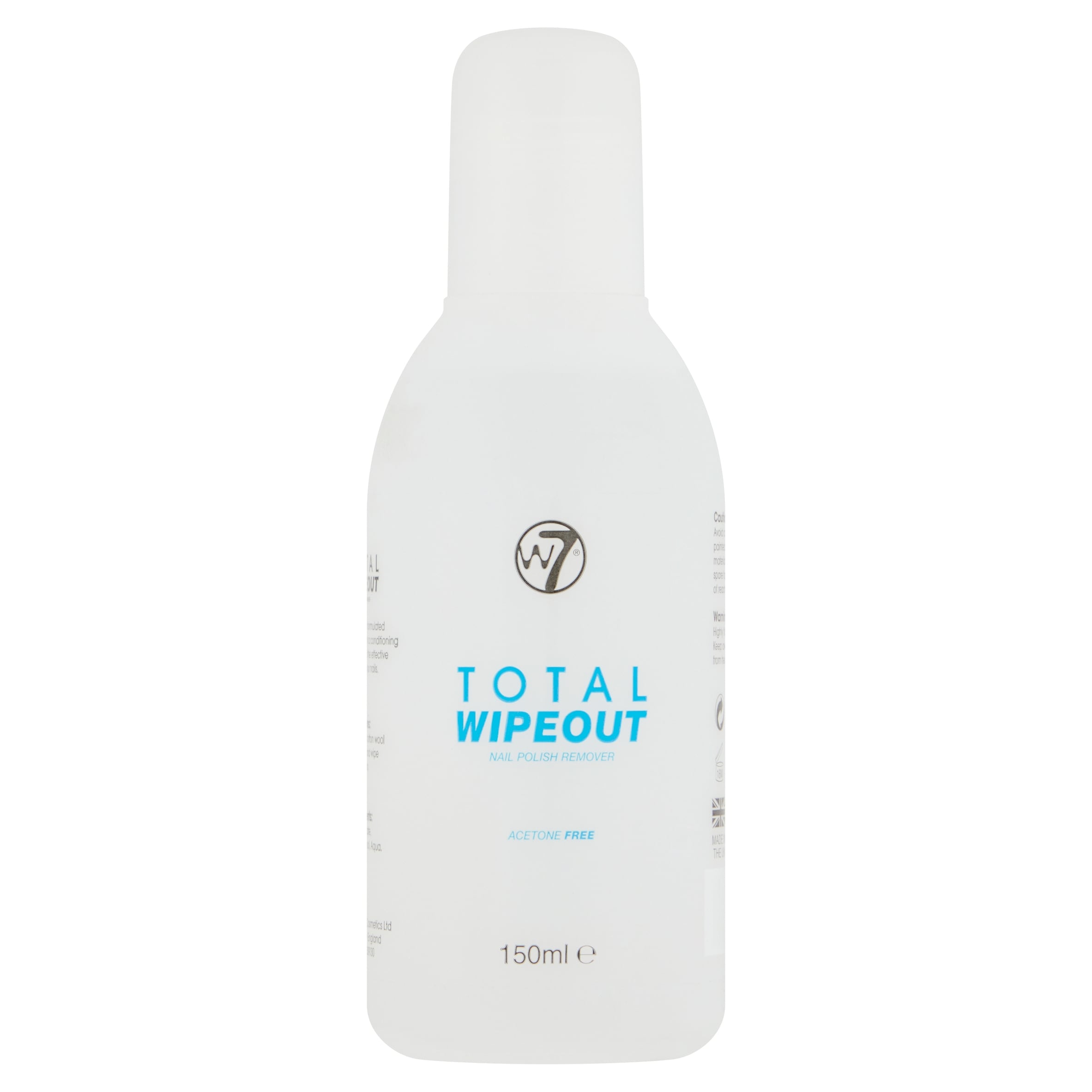 W7 Total Wipeout Nail Polish Remover 150Ml