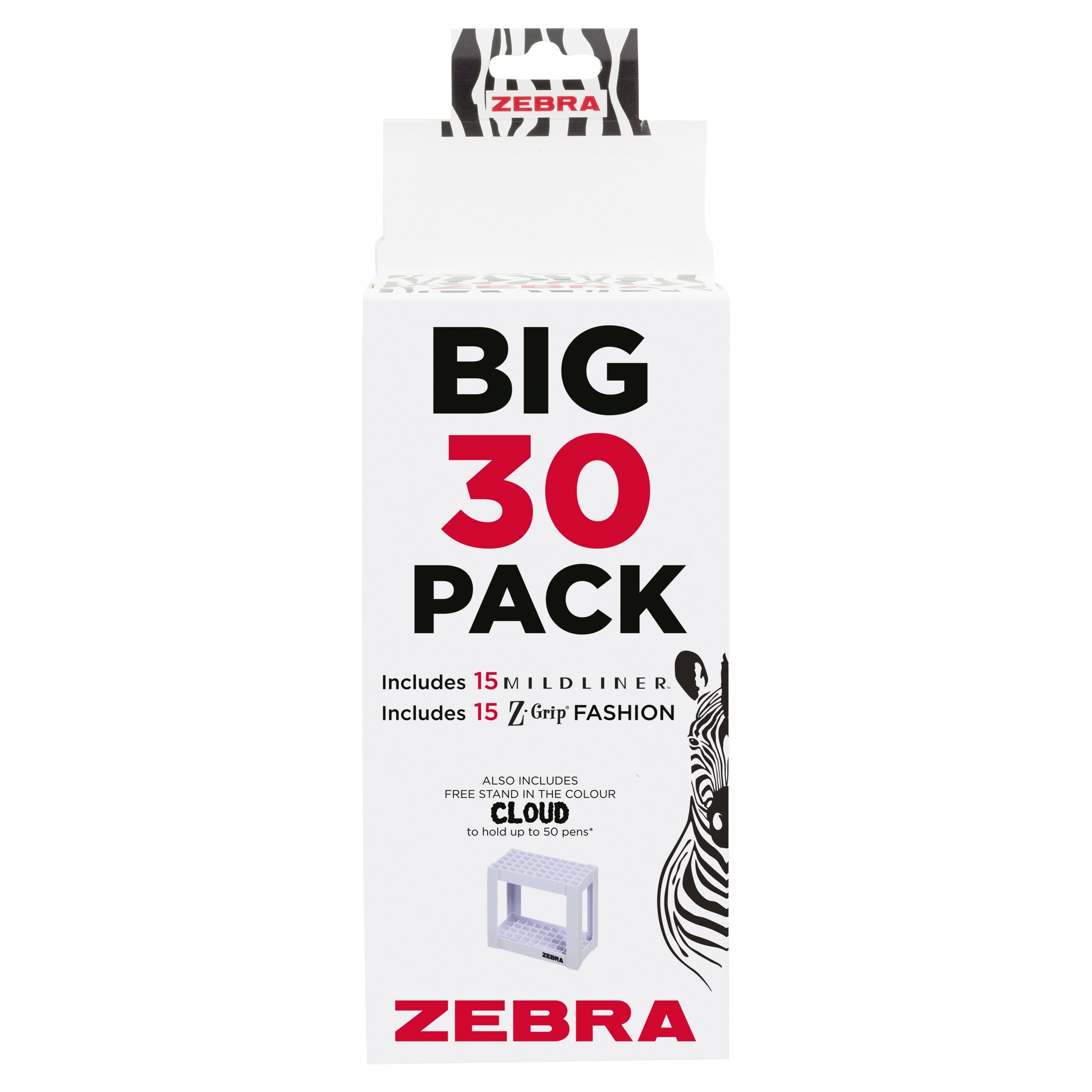 Zebra 30 Pens Stationery Set With Pen Holder