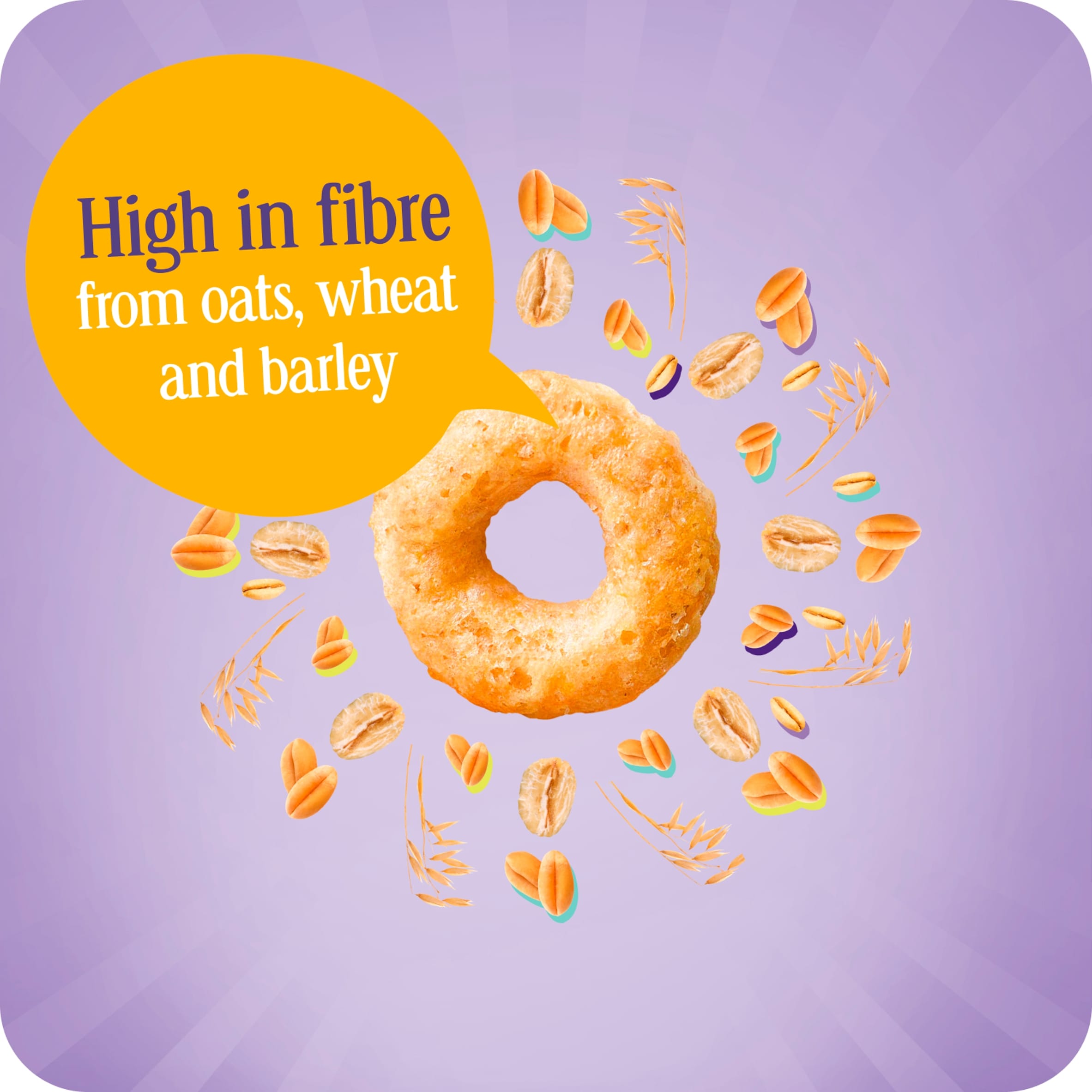 Nestlé Cheerios Multigrain Hoop Breakfast Cereal 800g thumbnail 3