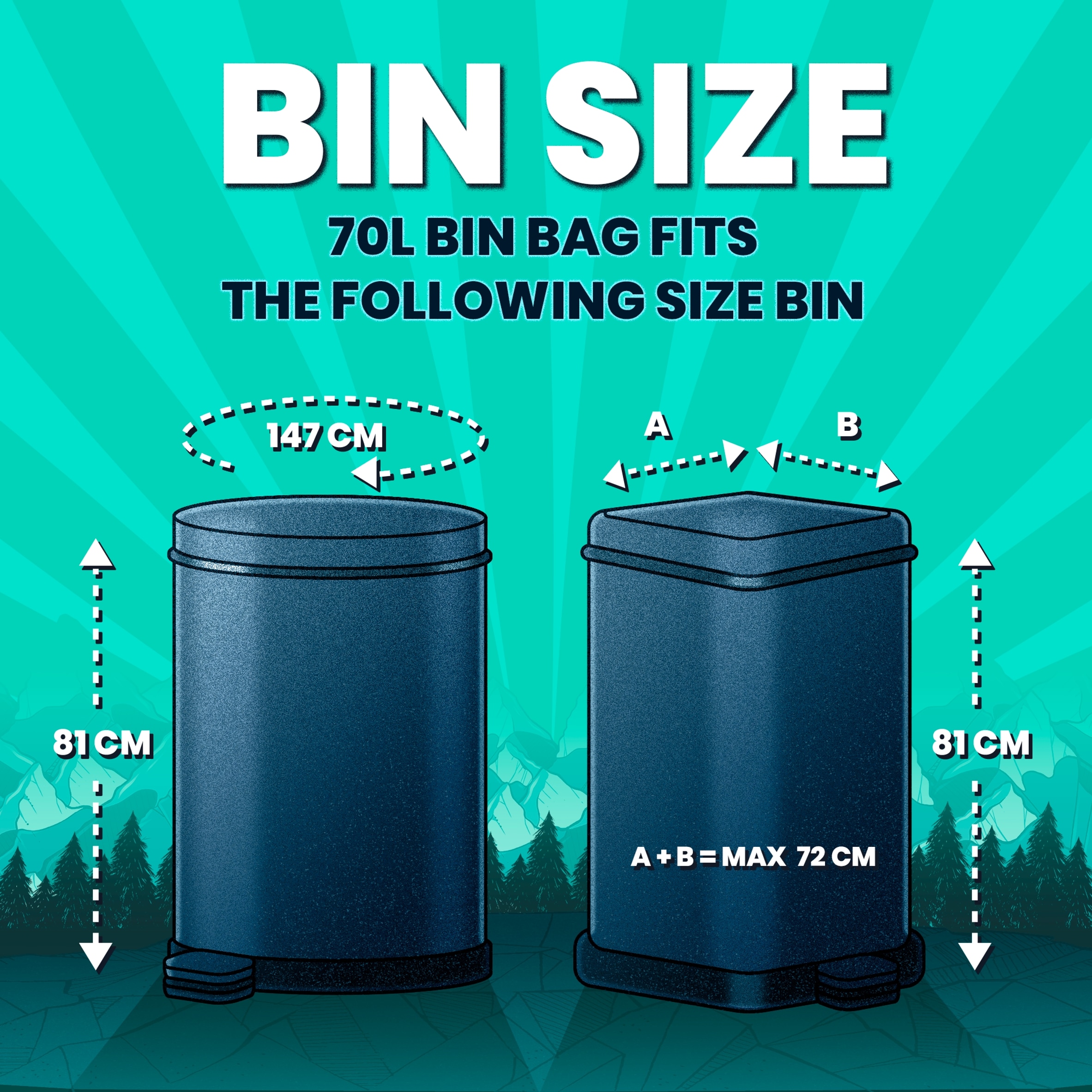 Beast Super Strong Drawstring Bin Bags 70 Litre 10 Pack thumbnail 3