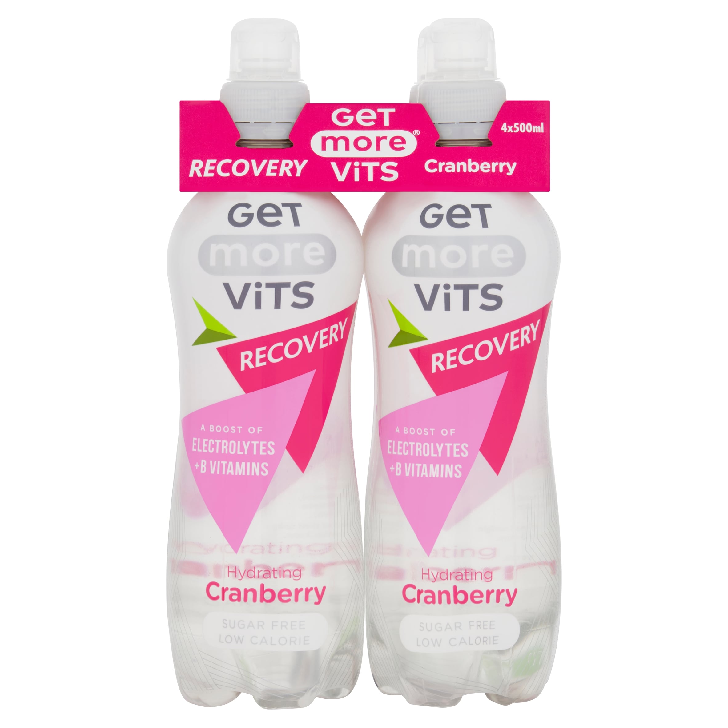 Get More Vitamins Recovery Still Water Cranberry Drink 4X500ml