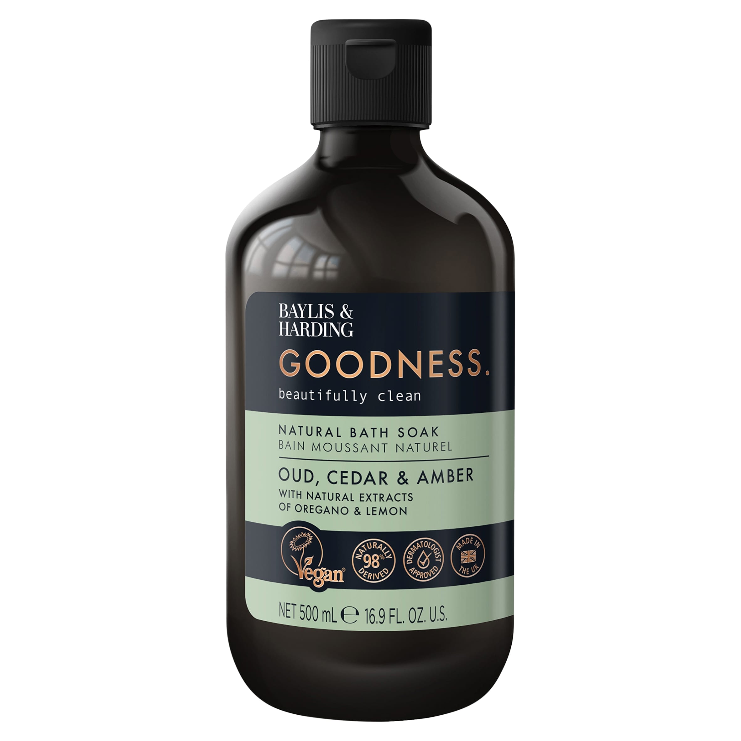 Baylis & Harding Goodness Oud Cedar & Amber Bath Soak 500Ml