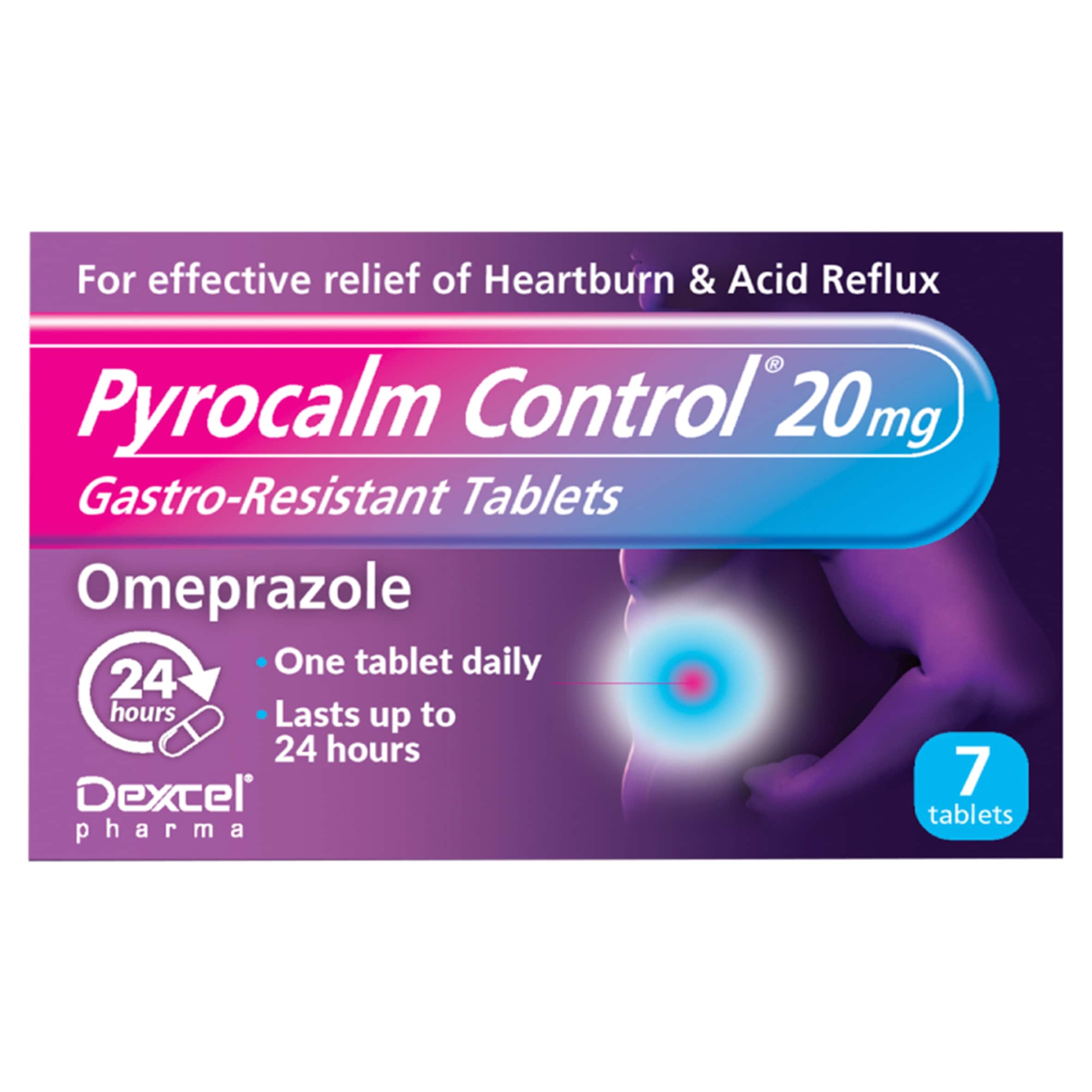 Pyrocalm Control Omeprazole Heartburn Tablets