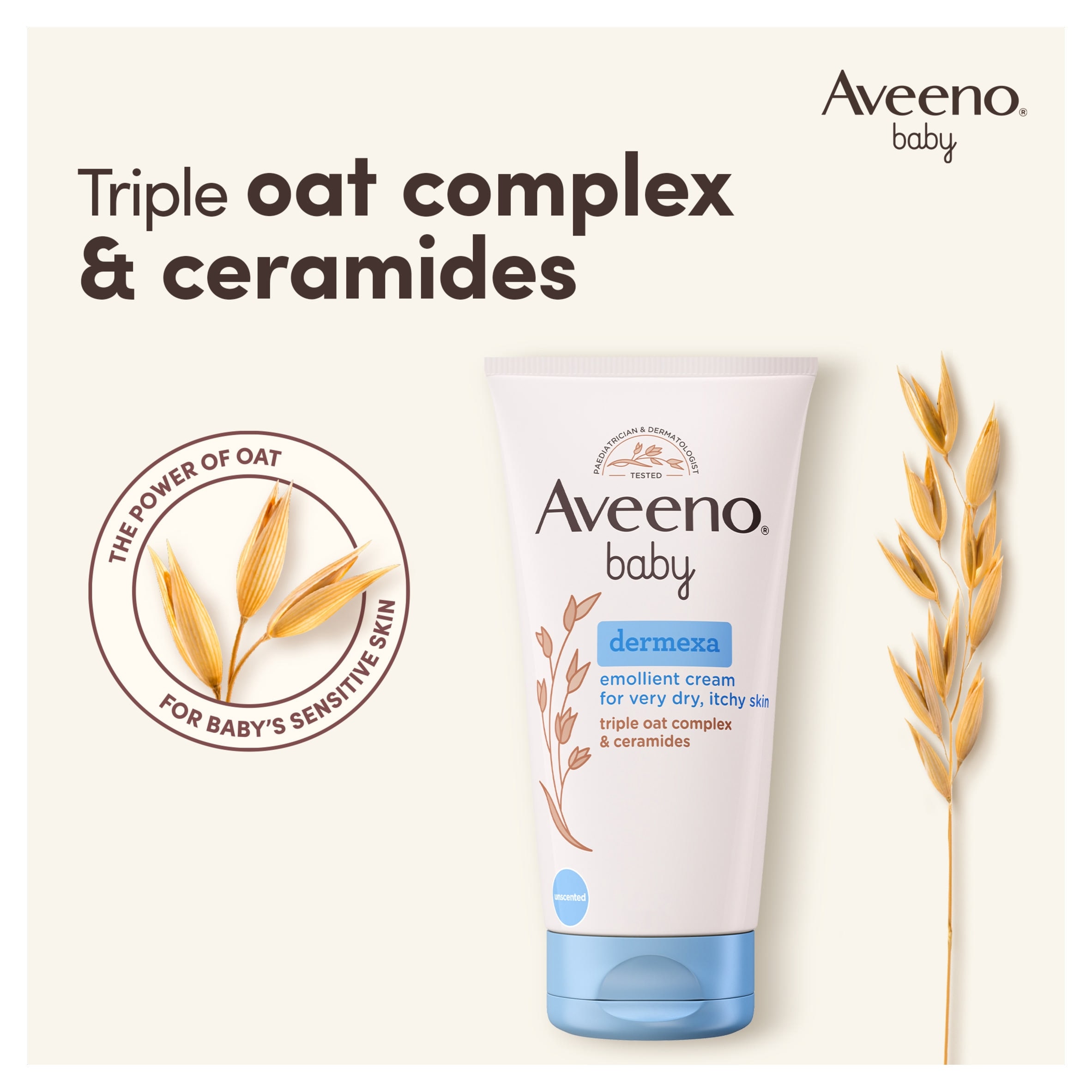 Aveeno Baby Dermexa Emollient Cream Baby Lotion Dry & Itchy Skin 150ml thumbnail 2