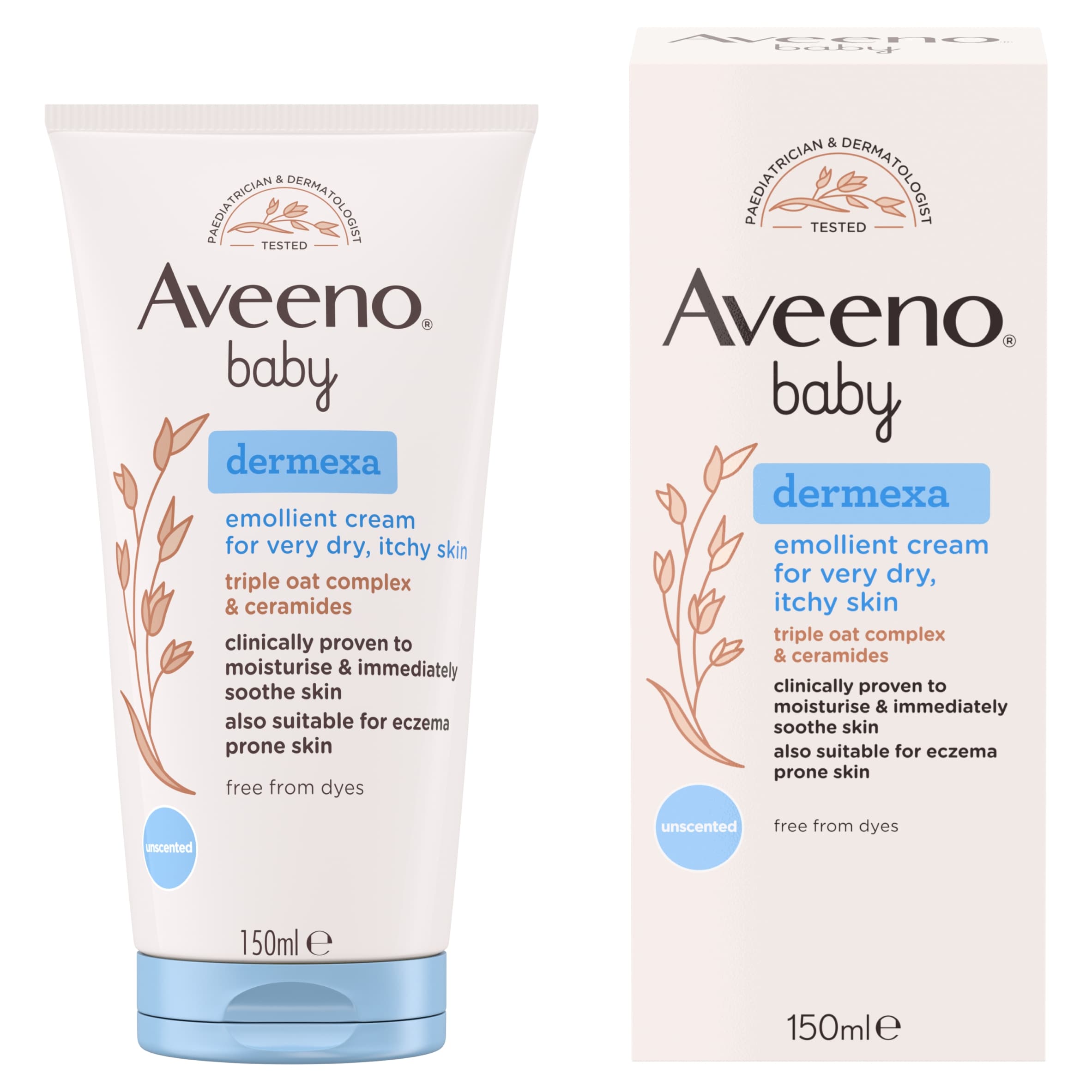 Aveeno Baby Dermexa Emollient Cream Baby Lotion Dry & Itchy Skin 150ml thumbnail 5