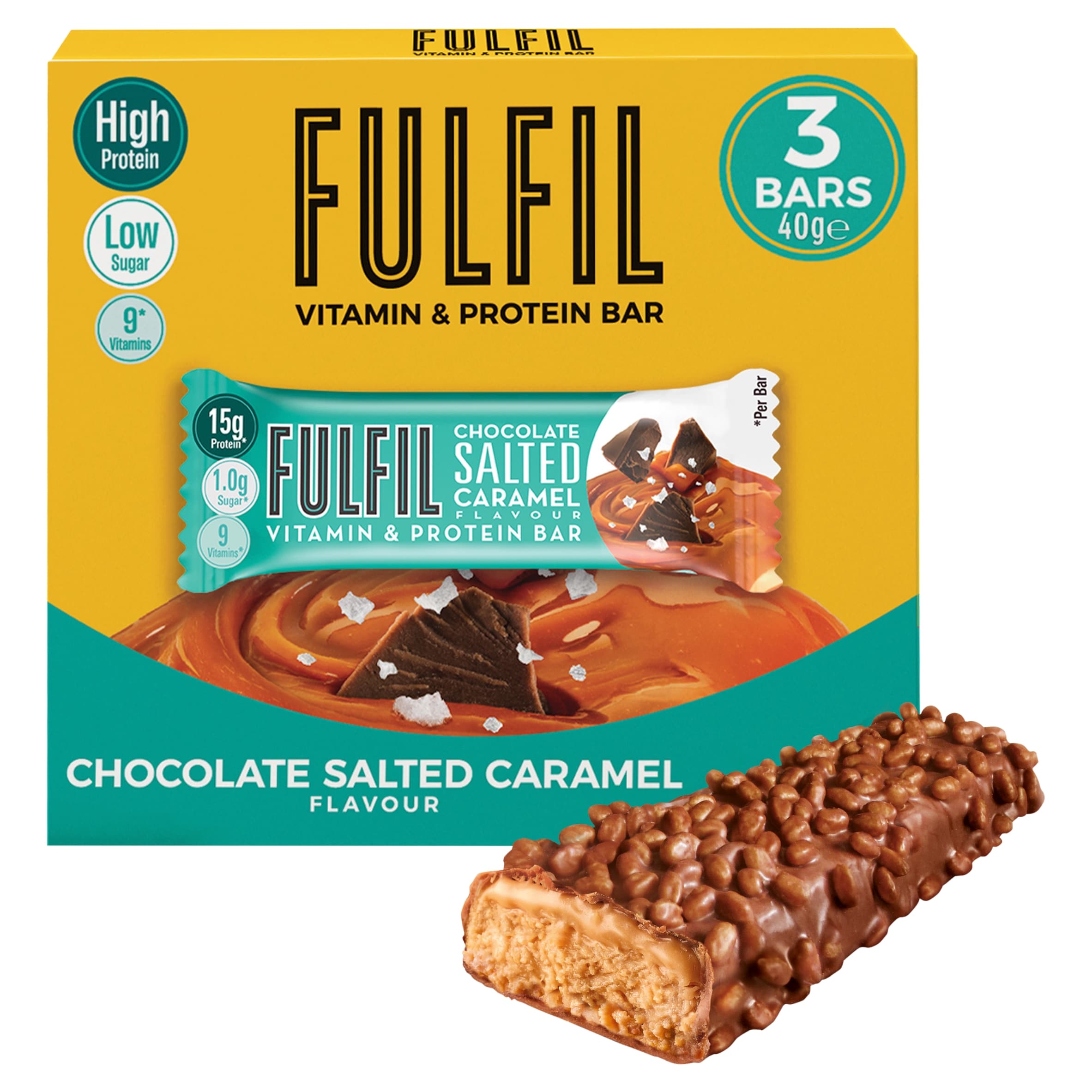 Fulfil Chocolate Salted Caramel 3X40g