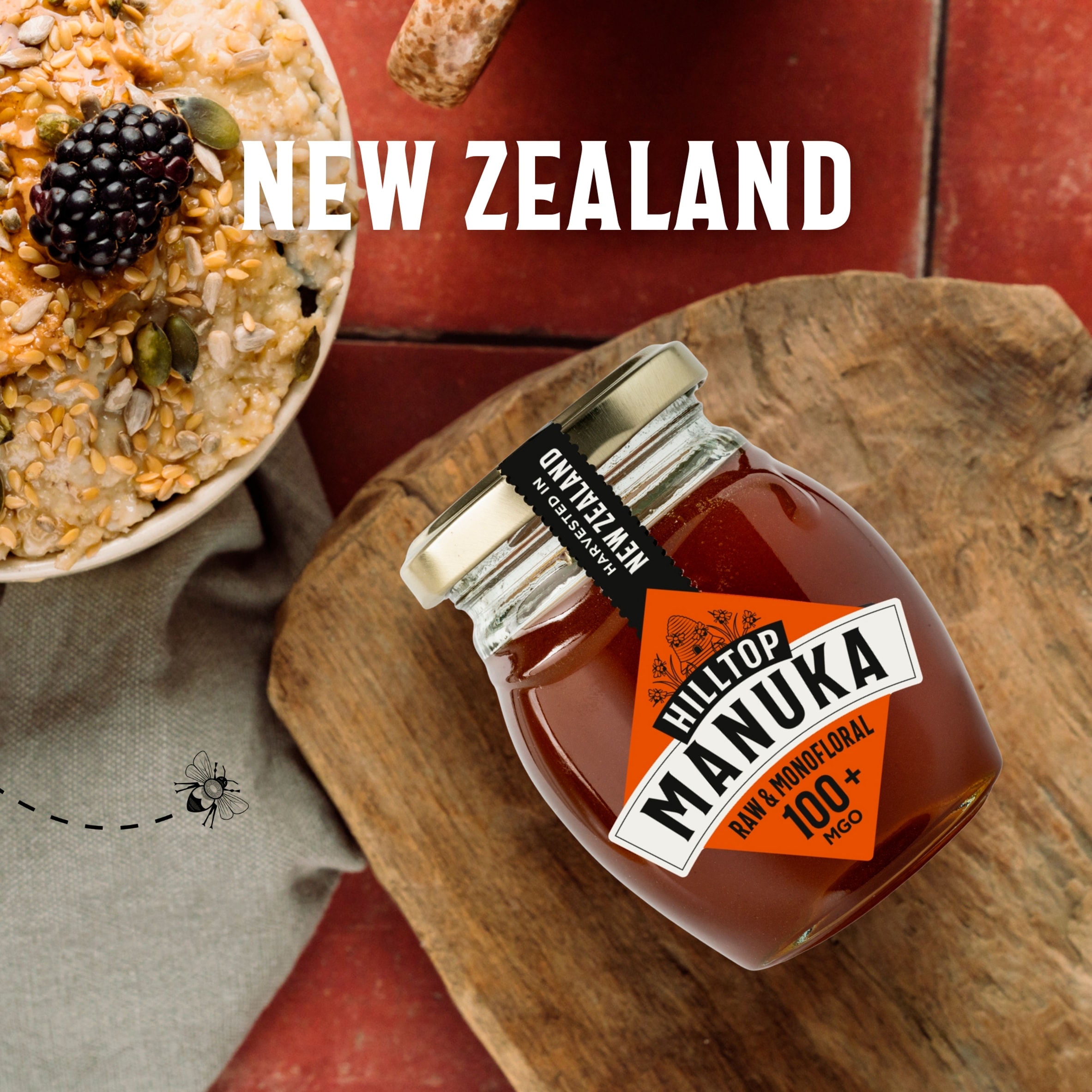 Hilltop Premium Manuka 100+ Mgo Honey Of New Zealand 225G thumbnail 4