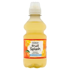Tesco Fruit Splash No Added Sugar Orange Juice Drink 250Ml