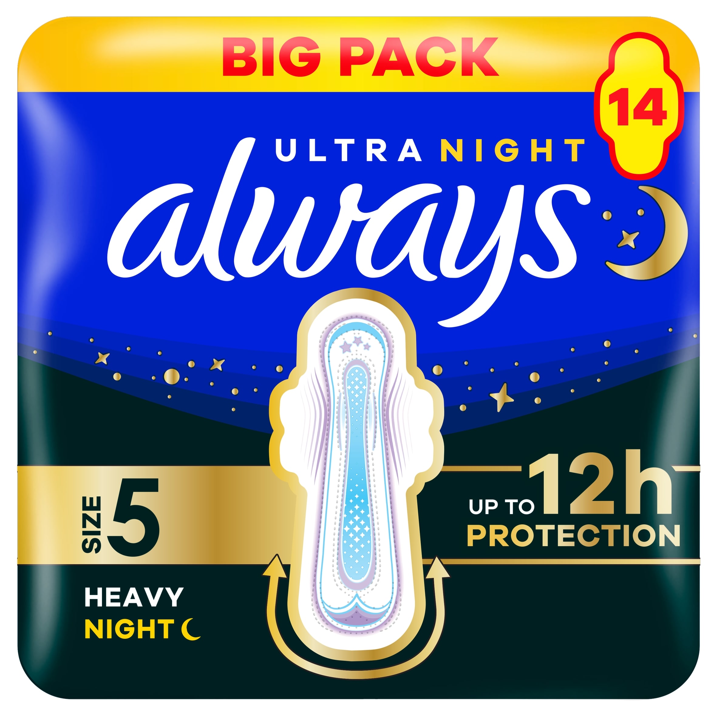 Always Ultra Sanitary Towels Secure Night Extra (Size 5)