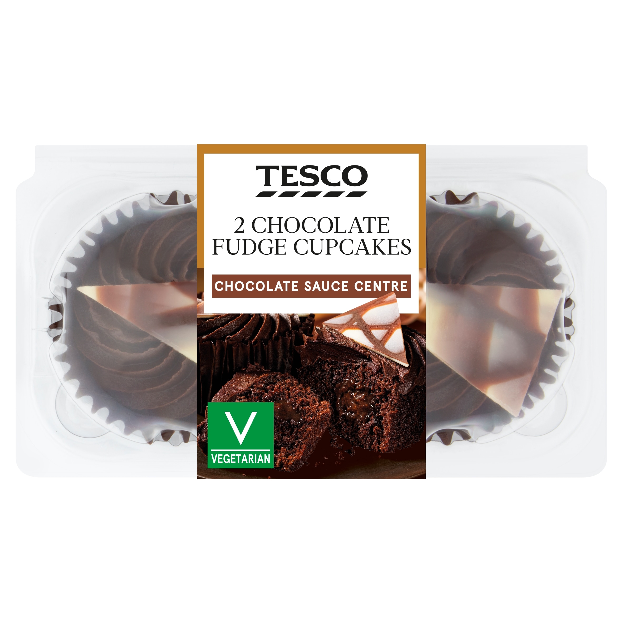 Tesco Chocolate Fudge Cupcakes 2 Pack