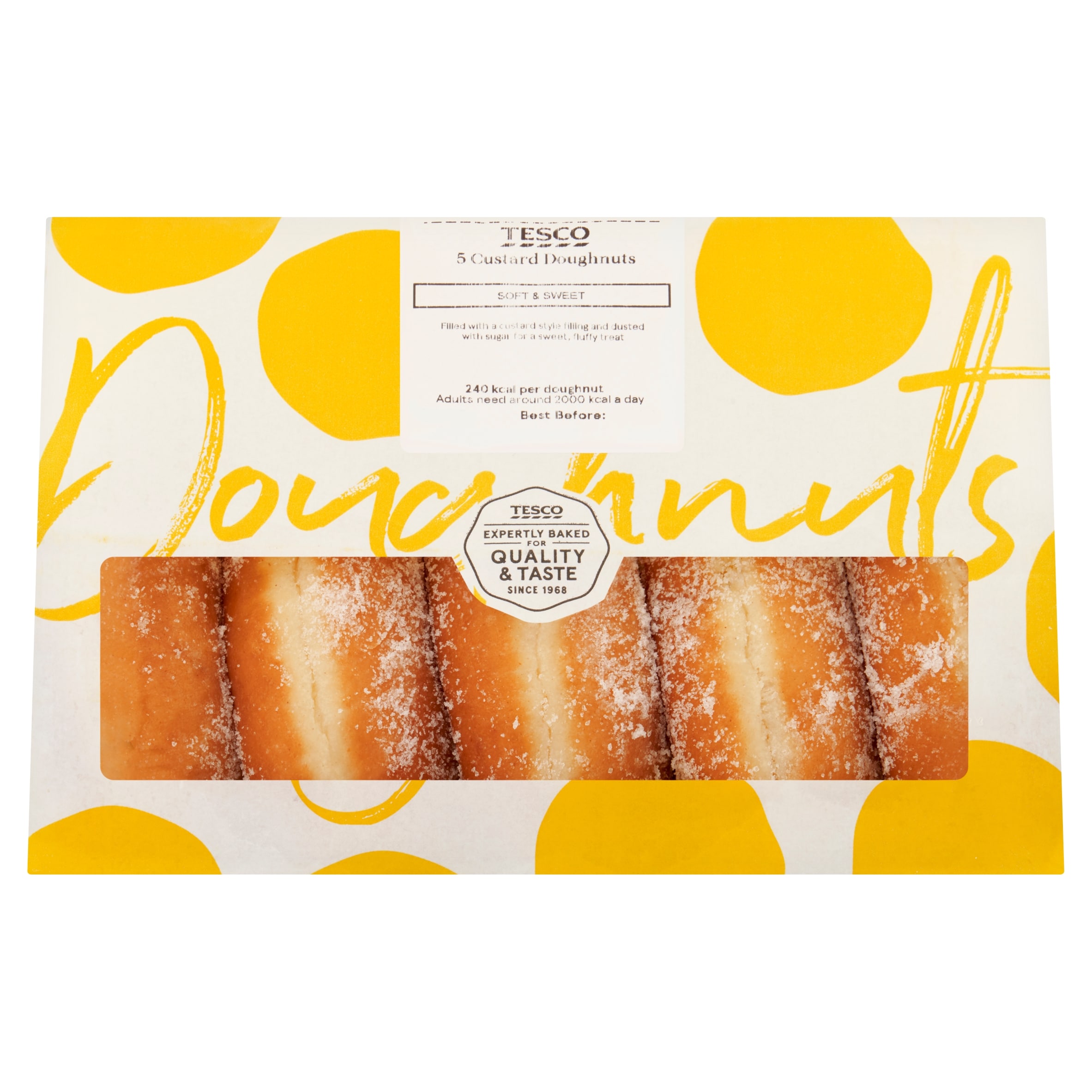 Tesco 5 Custard Doughnuts thumbnail 2