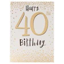 Inkdrops Birthday Card Happy 40Th Birthday