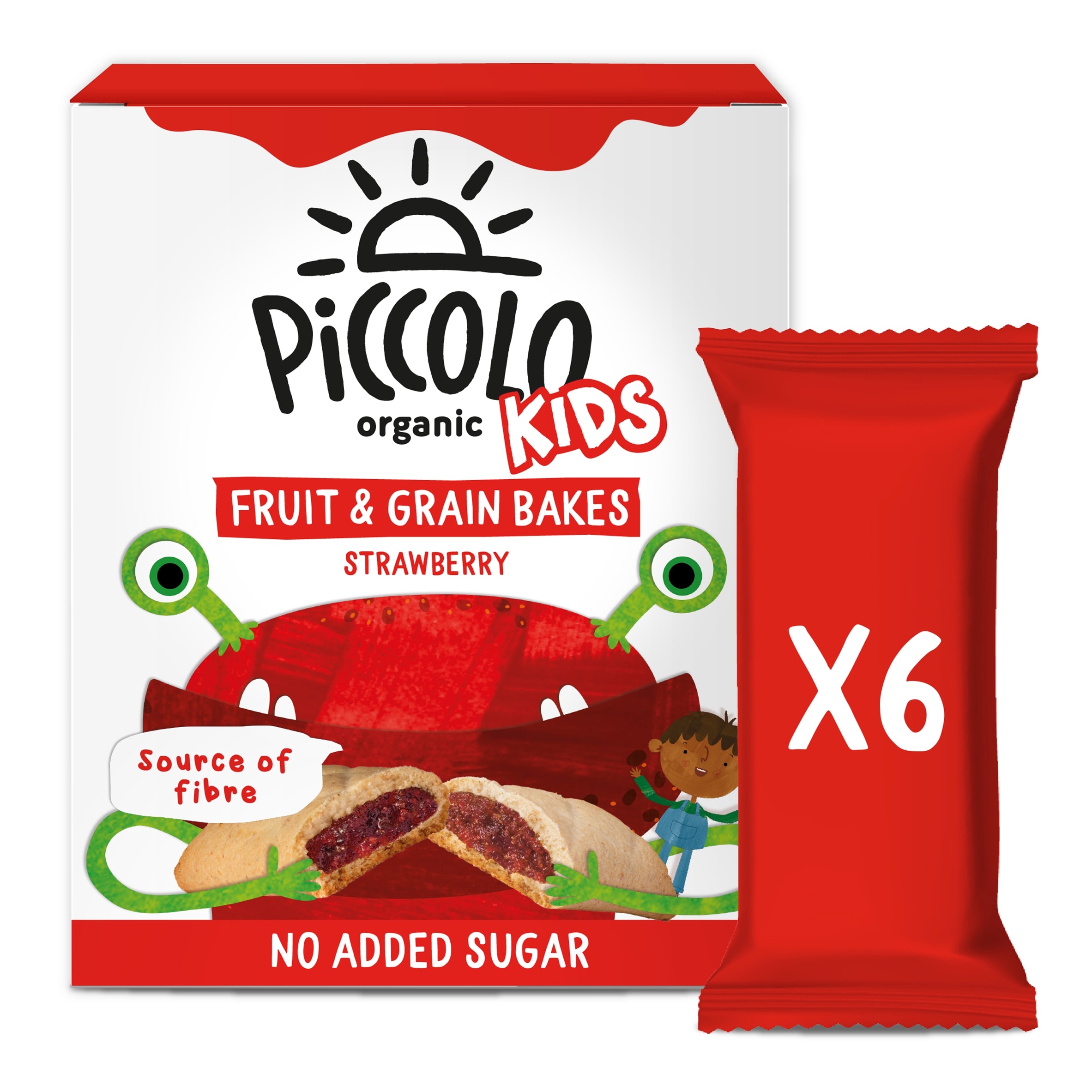 Piccolo Organic Kids Strawberry Fruit & Grain Bars