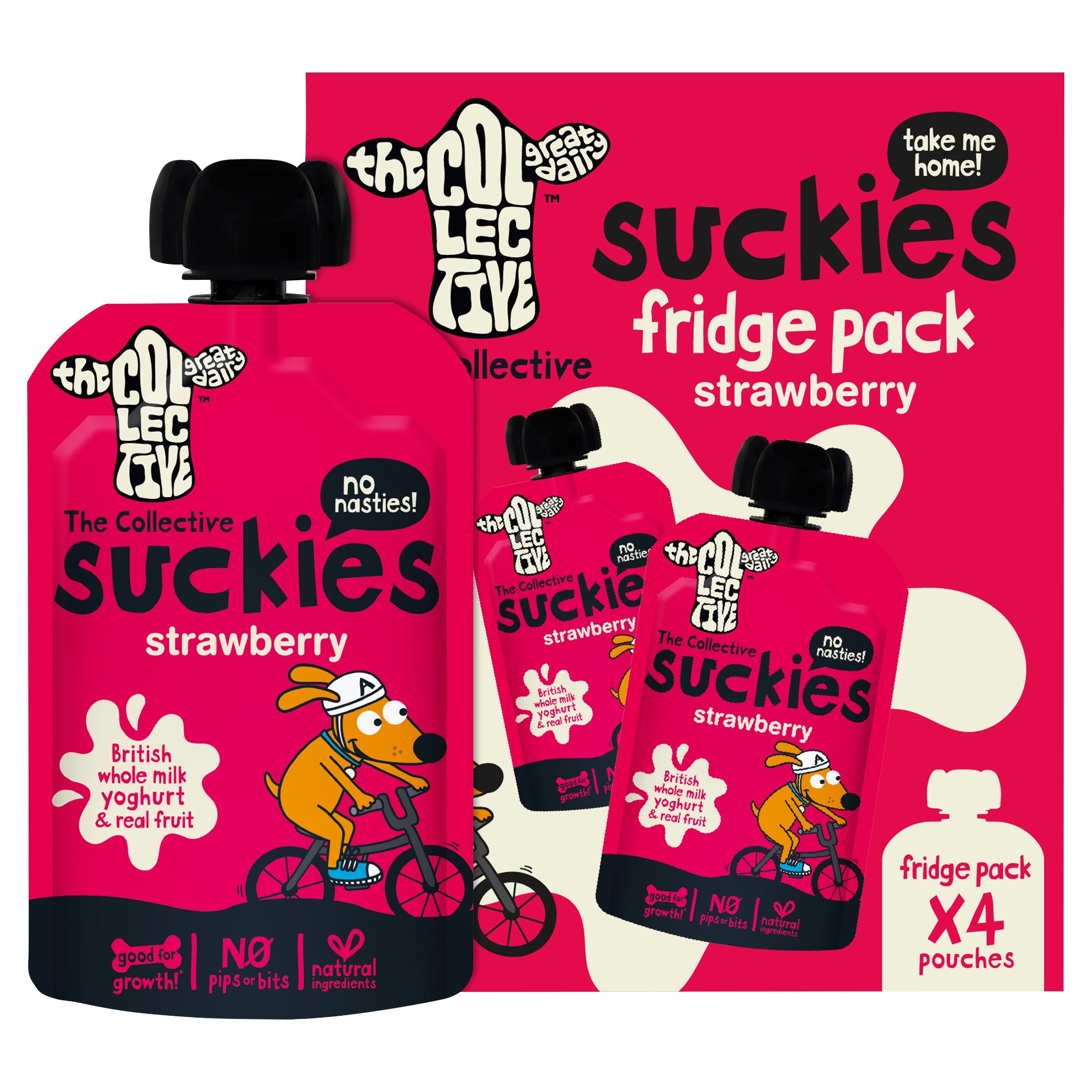 The Collective Suckies Strawberry Yogurt 4 X 90G thumbnail 2
