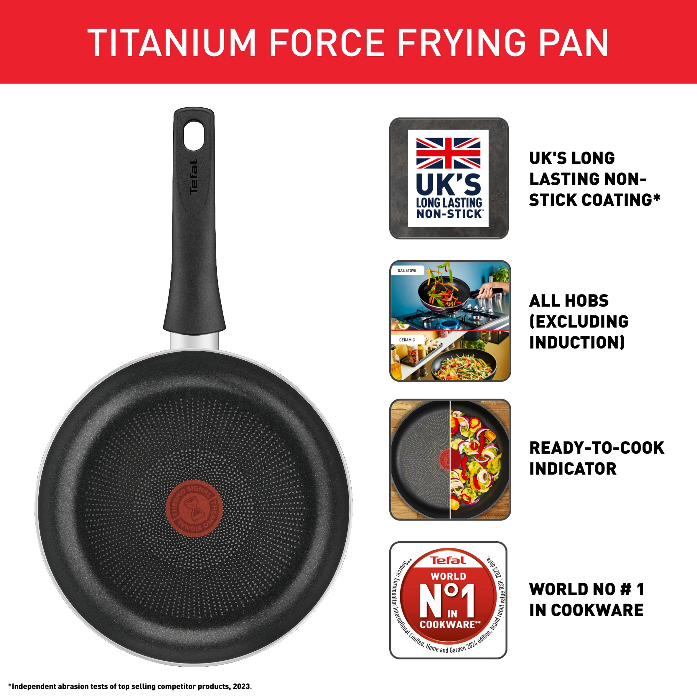 Tefal Titanium Force Frypan 28Cm thumbnail 2